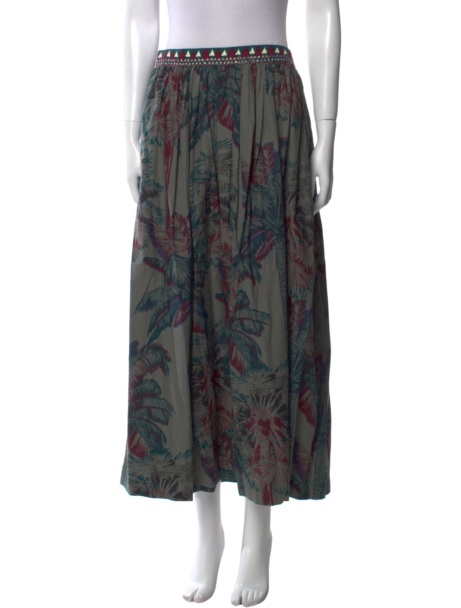 Emporio Sireneuse Floral Print Midi Length Skirt