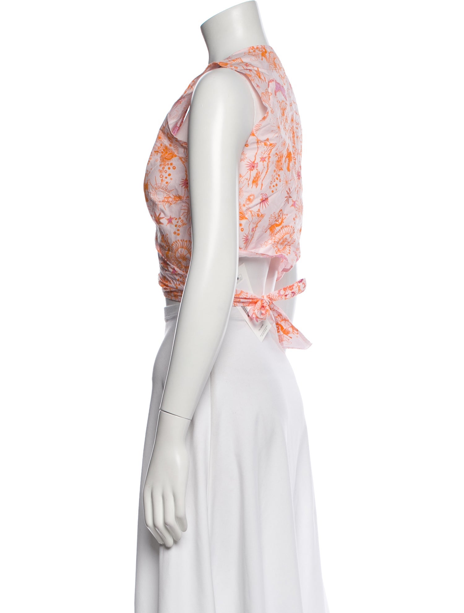 Emporio Sireneuse Printed V-Neck Crop Top