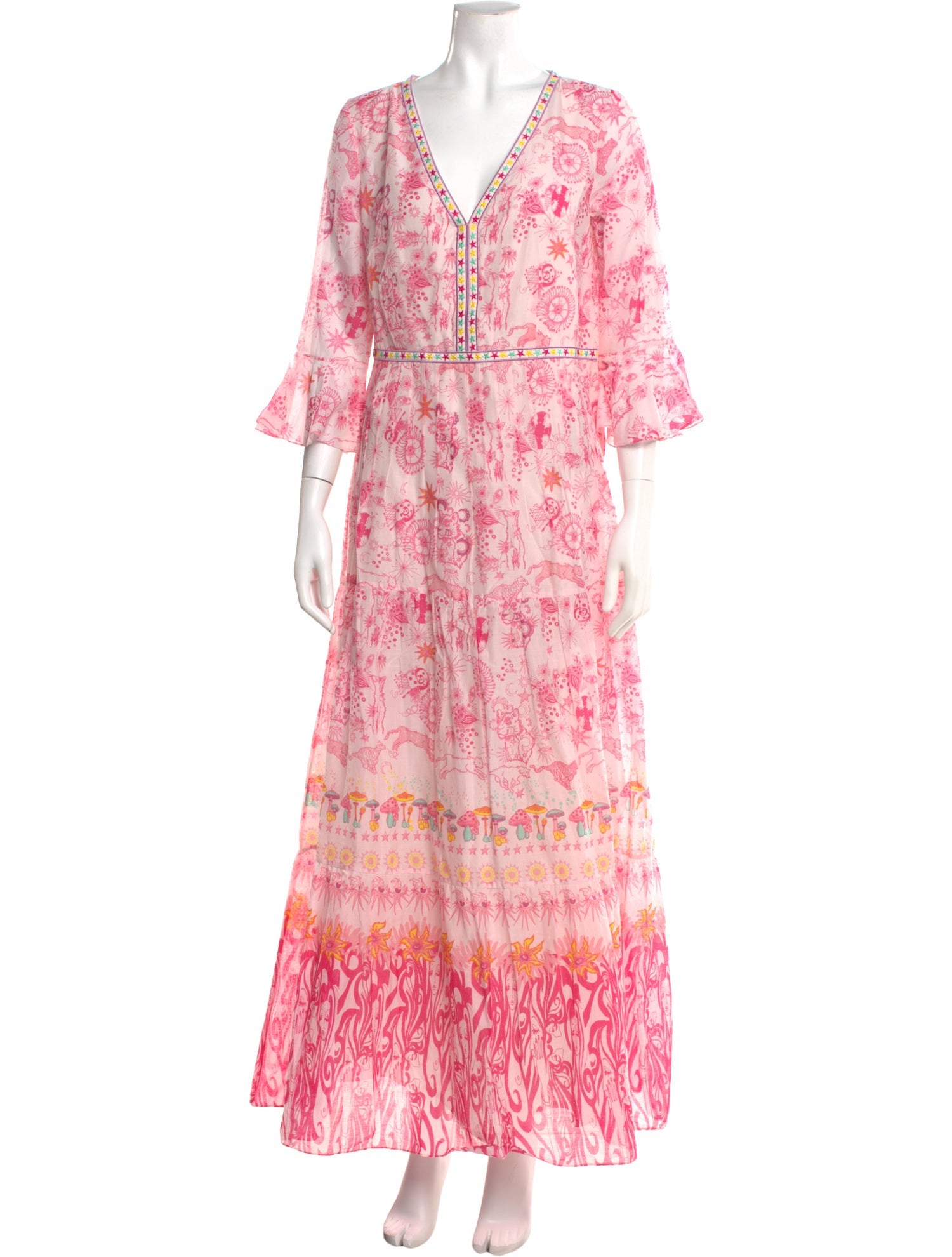 Emporio Sireneuse Floral Print Long Dress w/ Tags