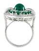 Emsaru 18K 3.67ctw Emerald & Diamond Cocktail Ring