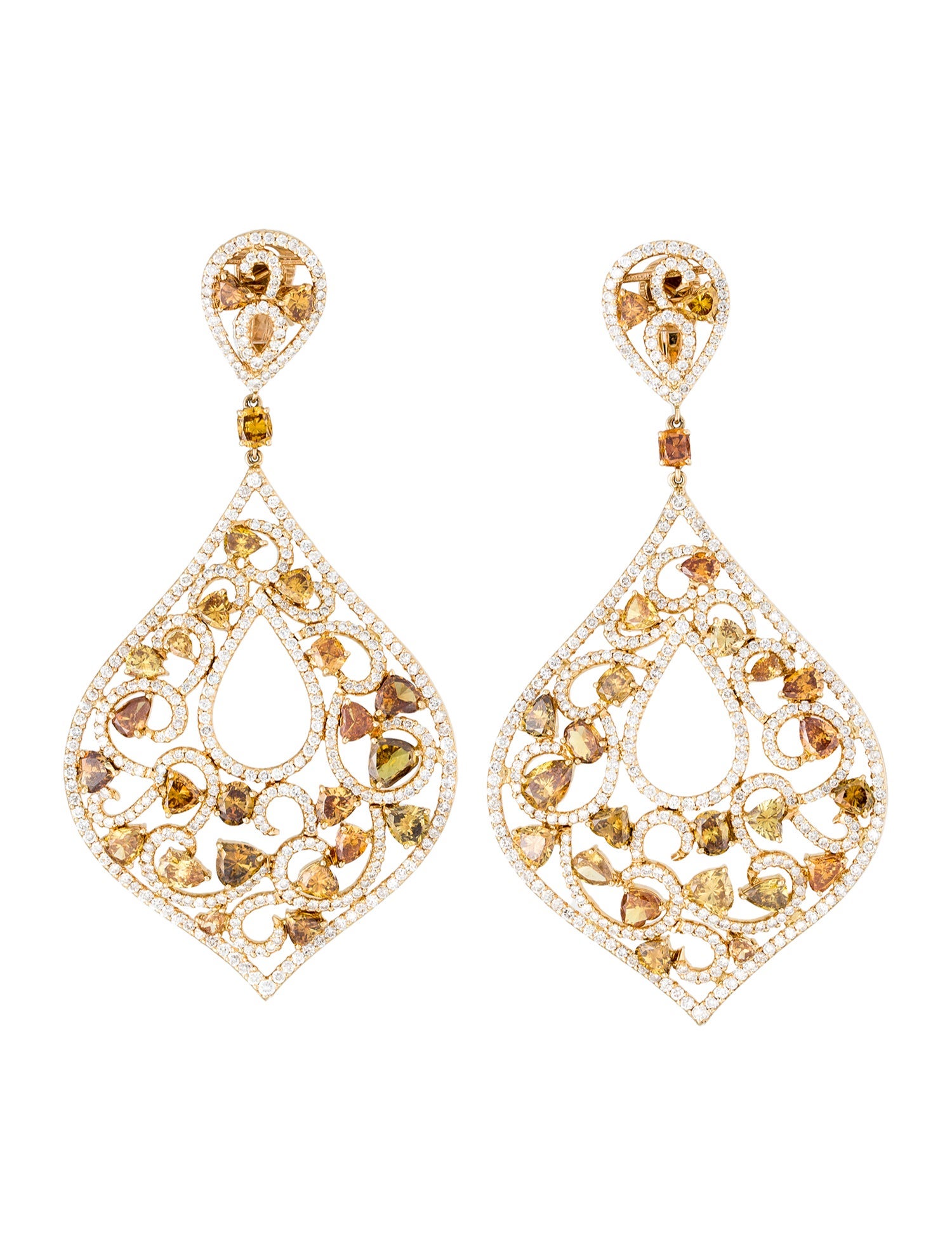 Emsaru 18K 29.49ctw Diamond Convertible Drop Earrings
