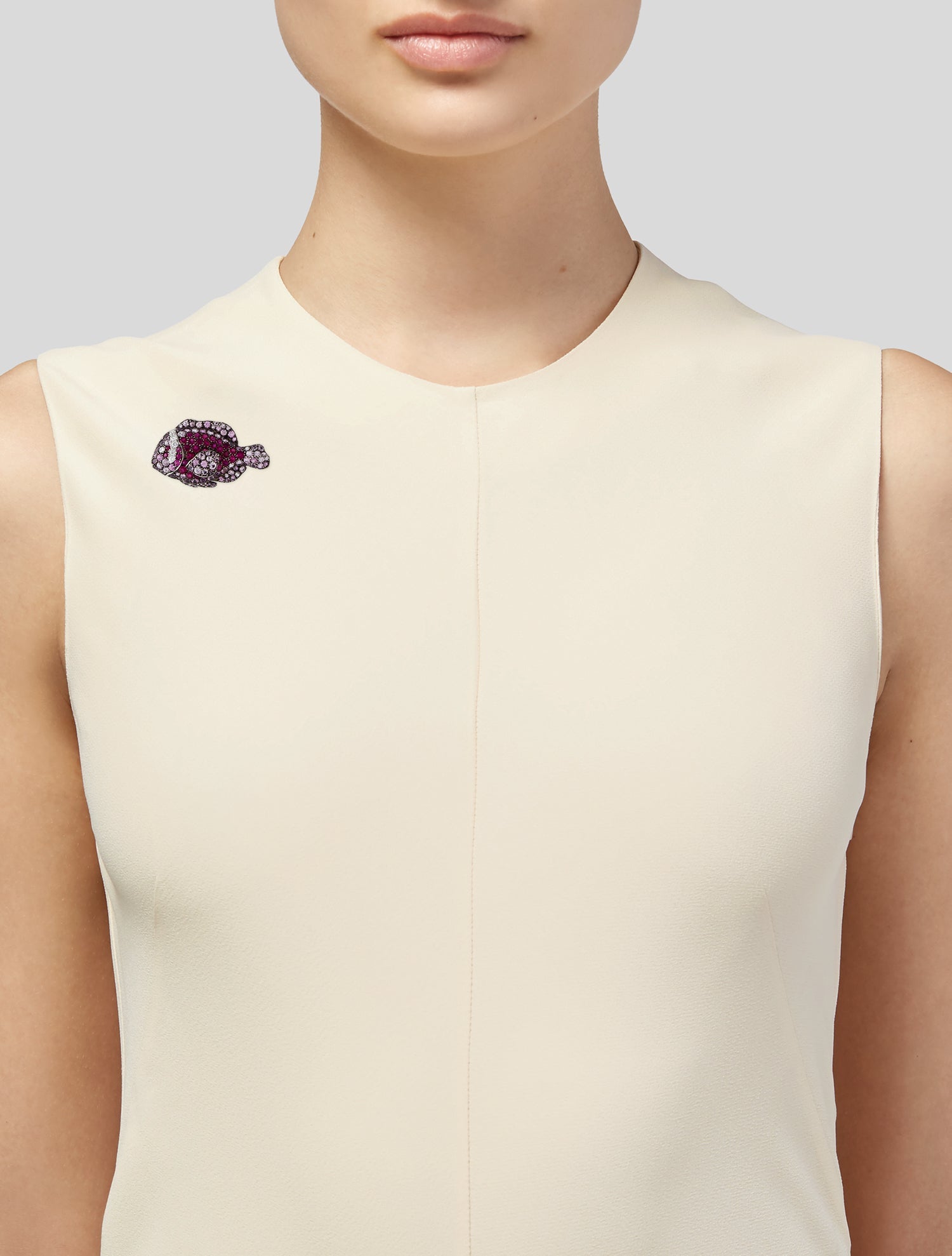 Emsaru 18K Ruby, Sapphire & Diamond Fish Brooch