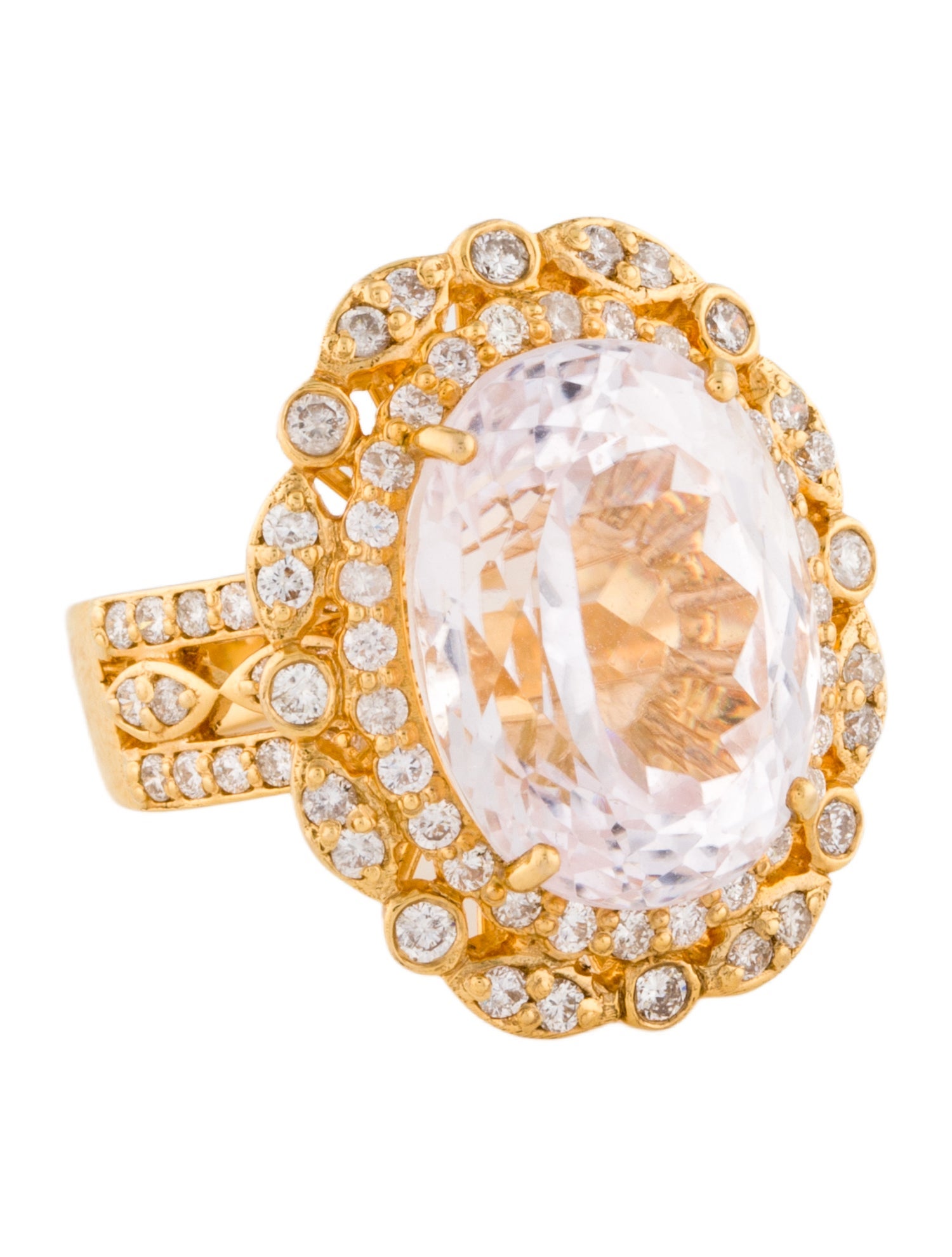 Emsaru 18K Kunzite & Diamond Cocktail Band