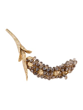 Emsaru 18K Diamond Corn Pin Brooch