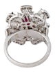Emsaru 18K Ruby & Diamond Flower Cocktail Ring