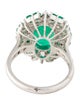 Emsaru 18K 3.83ctw Emerald & Diamond Cocktail Ring