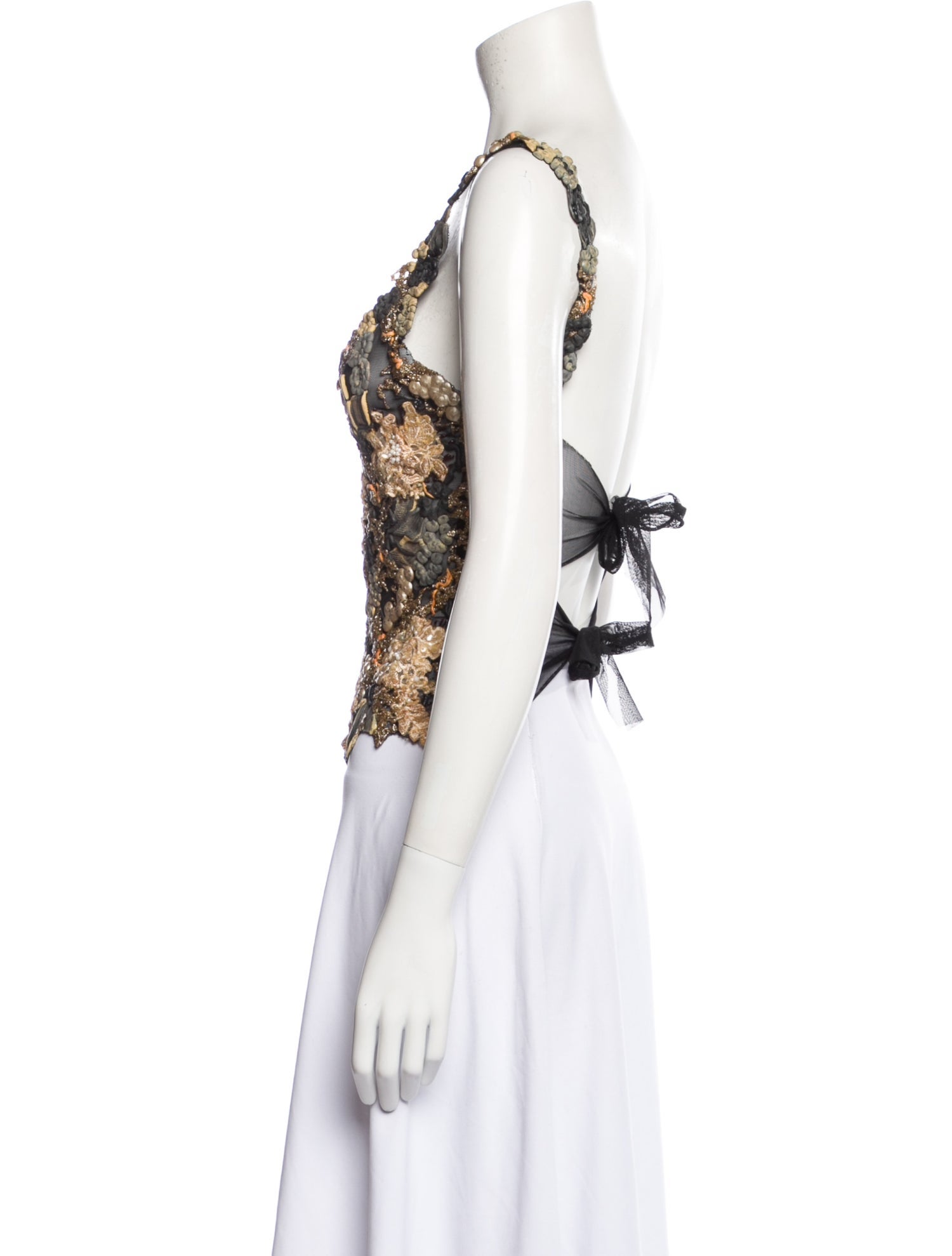 Ema Savahl Nylon Floral Print Crop Top