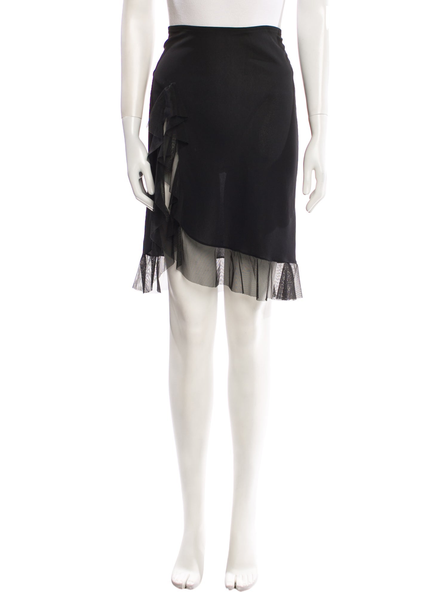 Ema Savahl Ruffle Embellishment Knee-Length Skirt