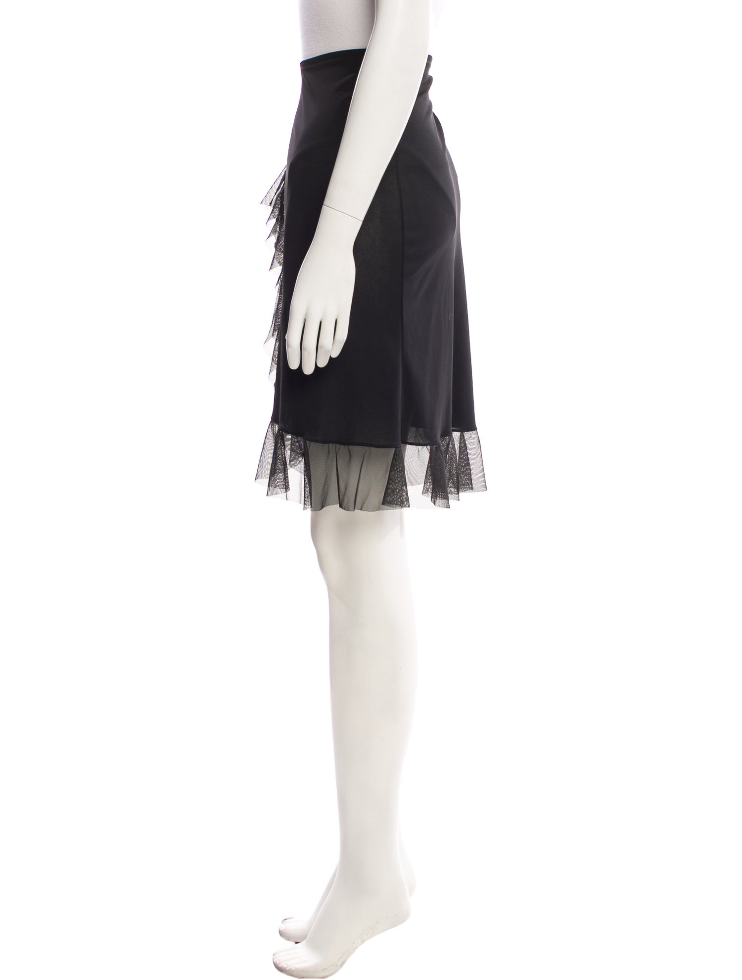 Ema Savahl Ruffle Embellishment Knee-Length Skirt