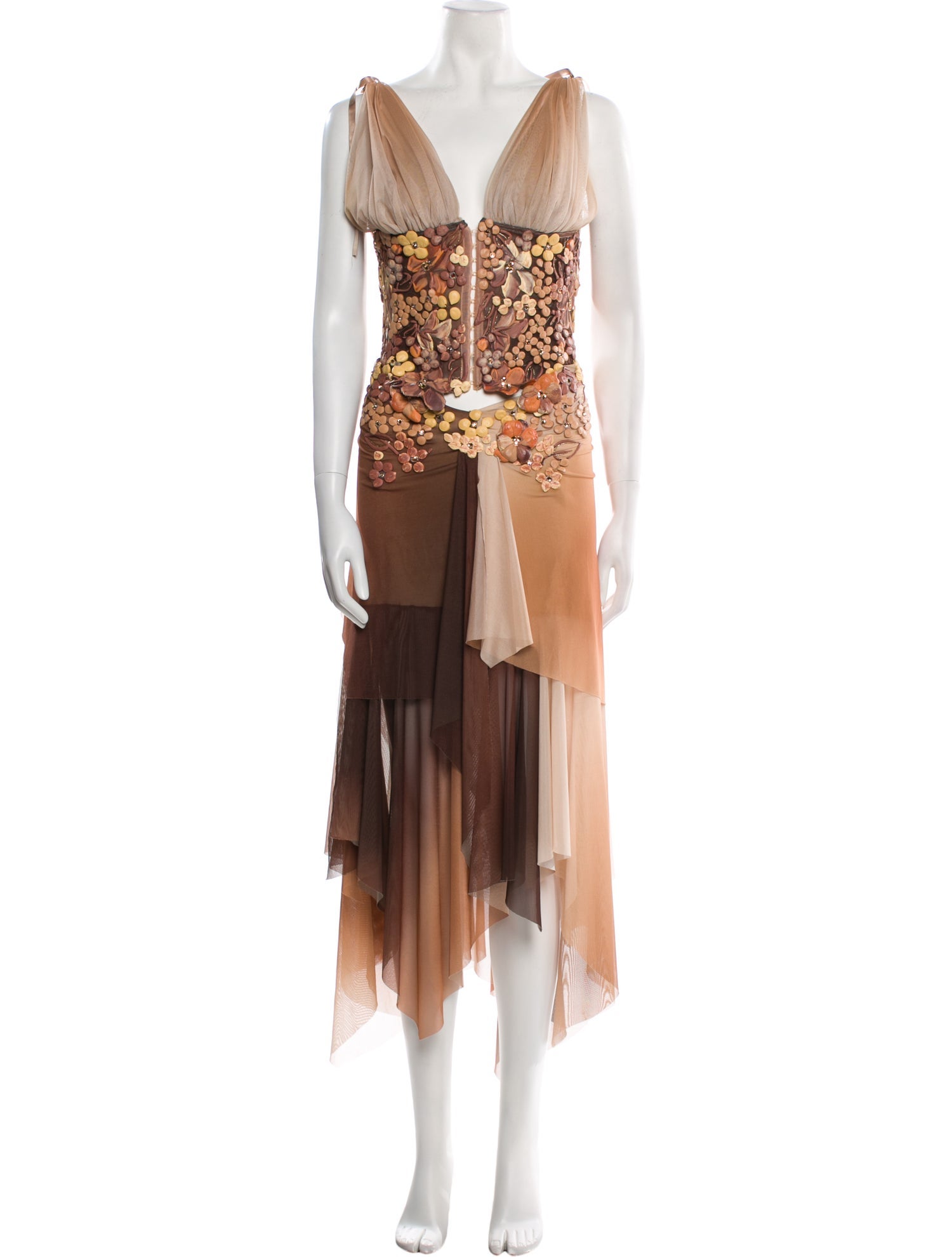 Ema Savahl Nylon Colorblock Pattern Skirt Set