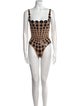 Ema Savahl Polka Dot Print Square Neckline Bodysuit