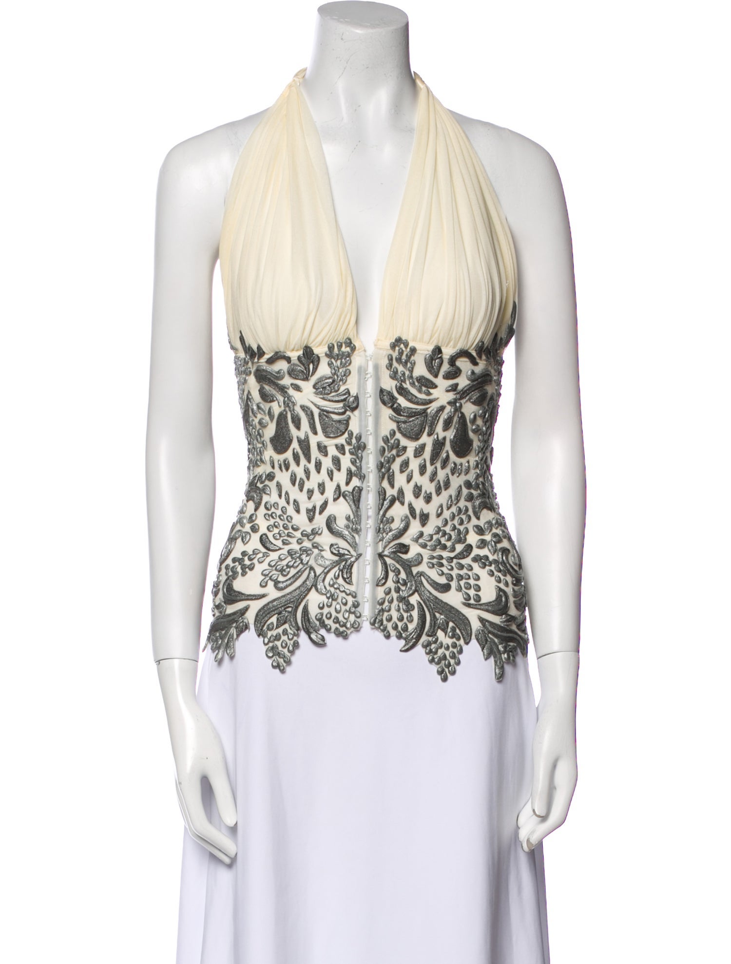 Ema Savahl Printed Halterneck Crop Top