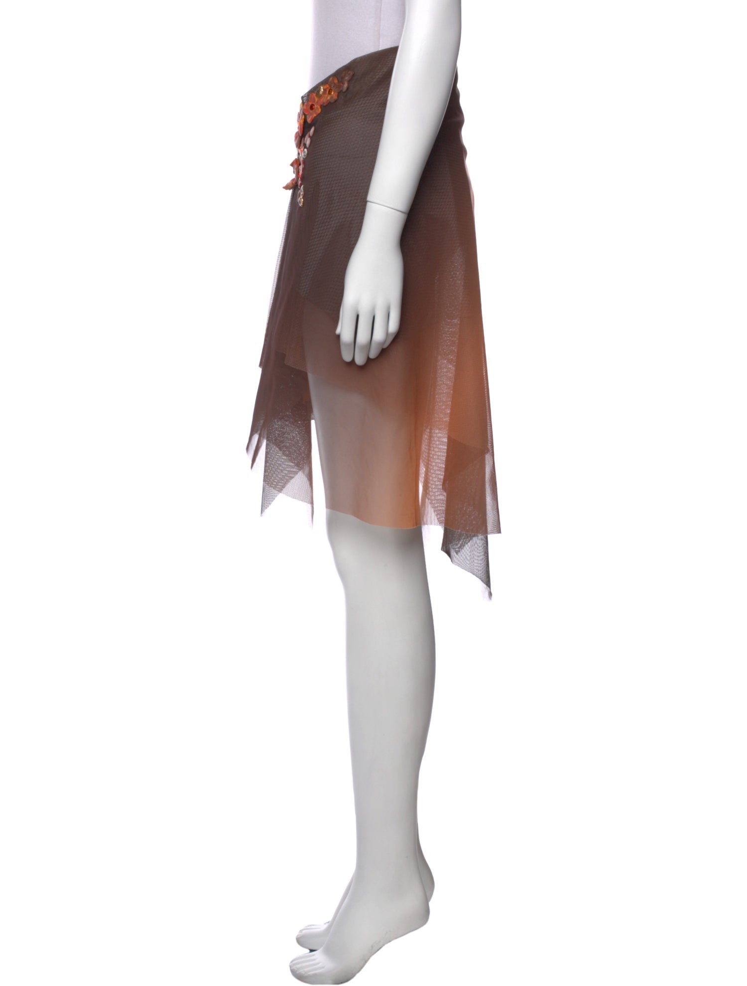 Ema Savahl Crystal Embellishments Midi Length Skirt