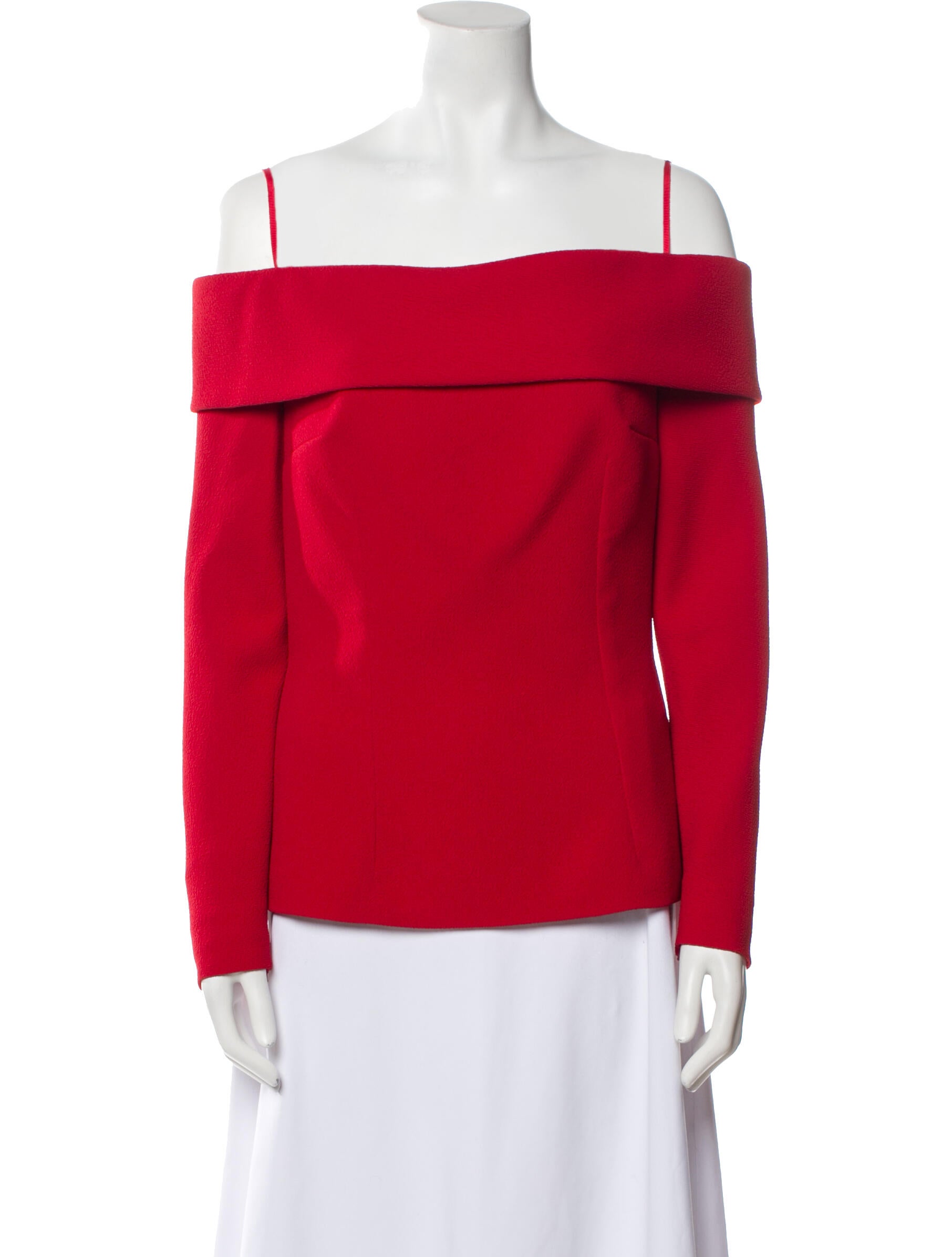 Emilia Wickstead Square Neckline Long Sleeve Blouse