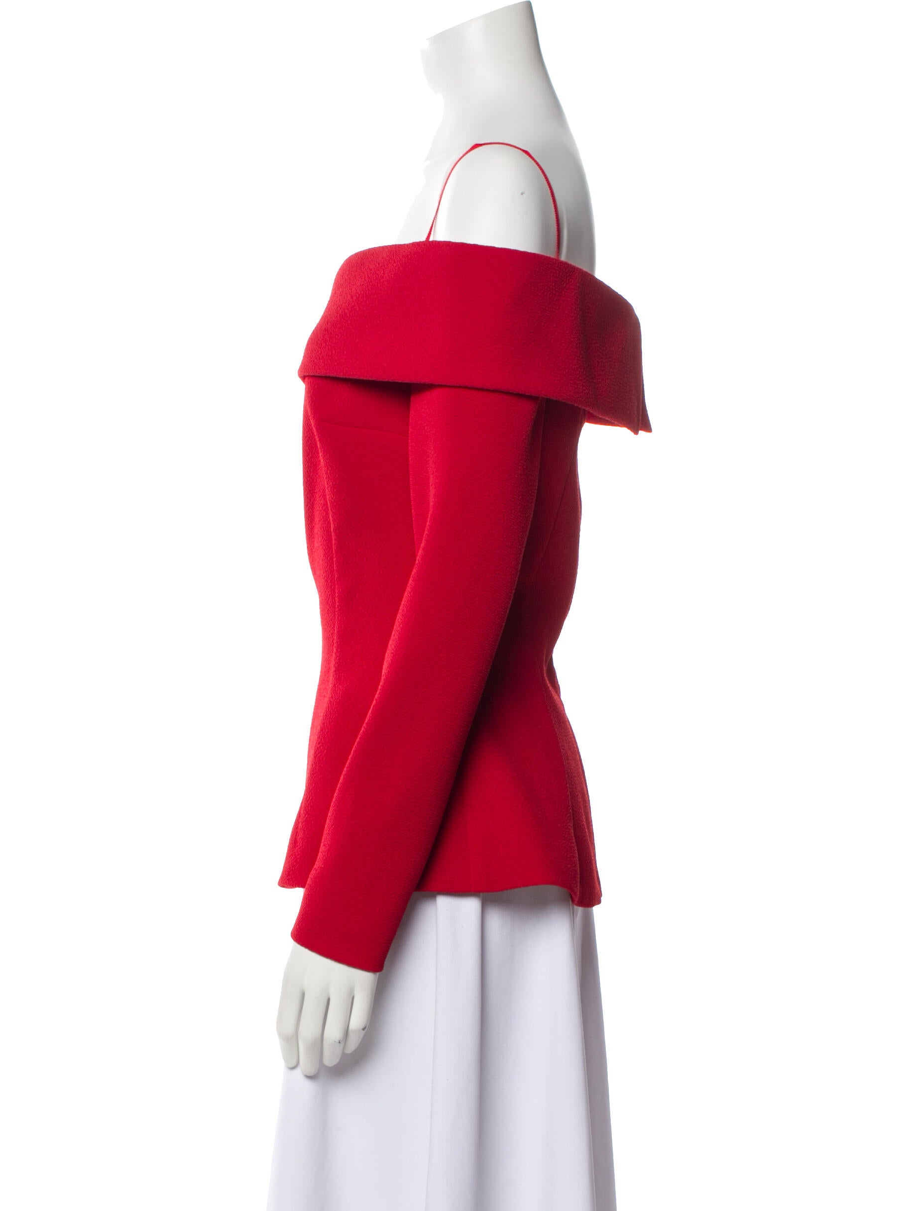 Emilia Wickstead Square Neckline Long Sleeve Blouse