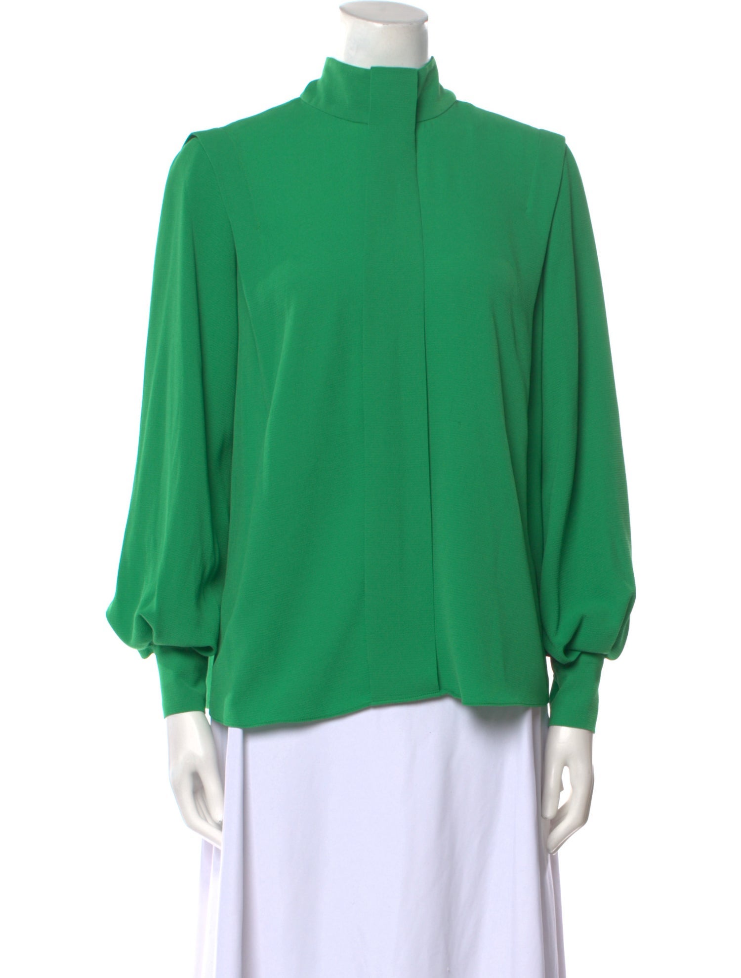 Emilia Wickstead Mock Neck Long Sleeve Blouse