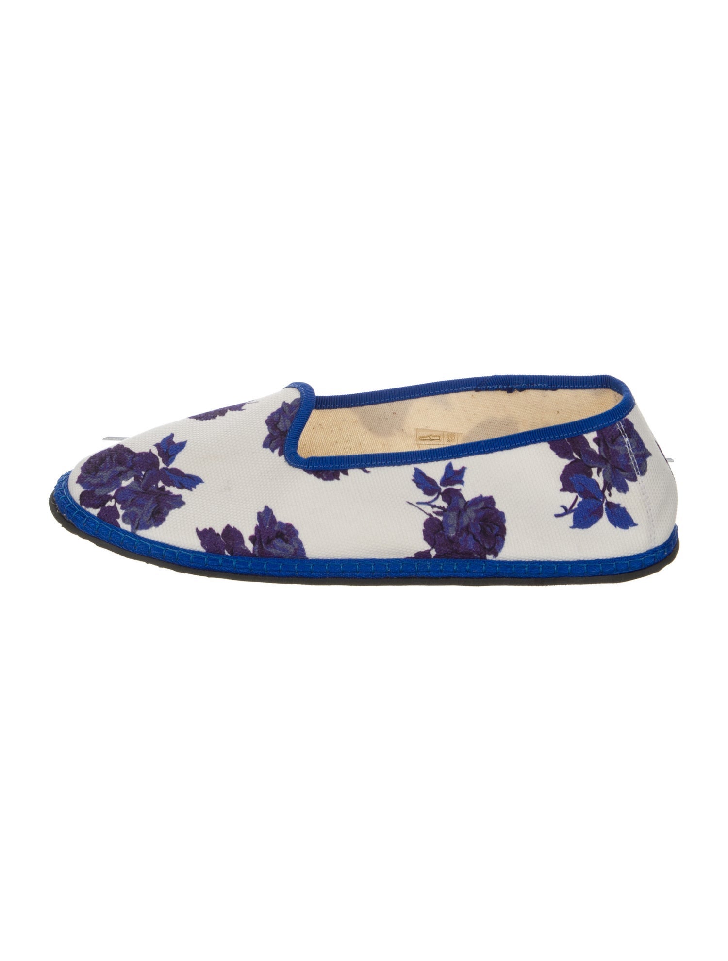Emilia Wickstead Canvas Floral Print Flats