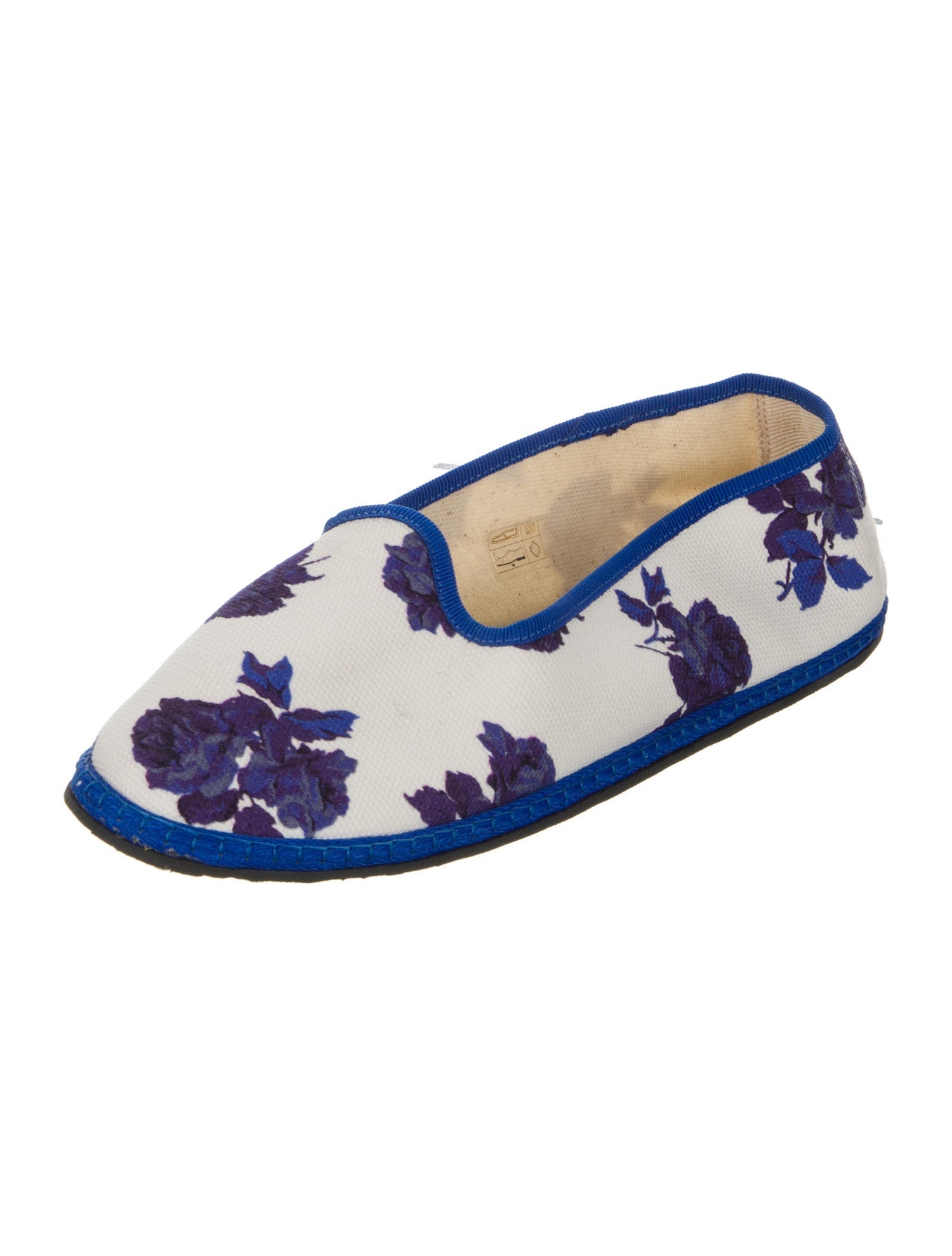 Emilia Wickstead Canvas Floral Print Flats