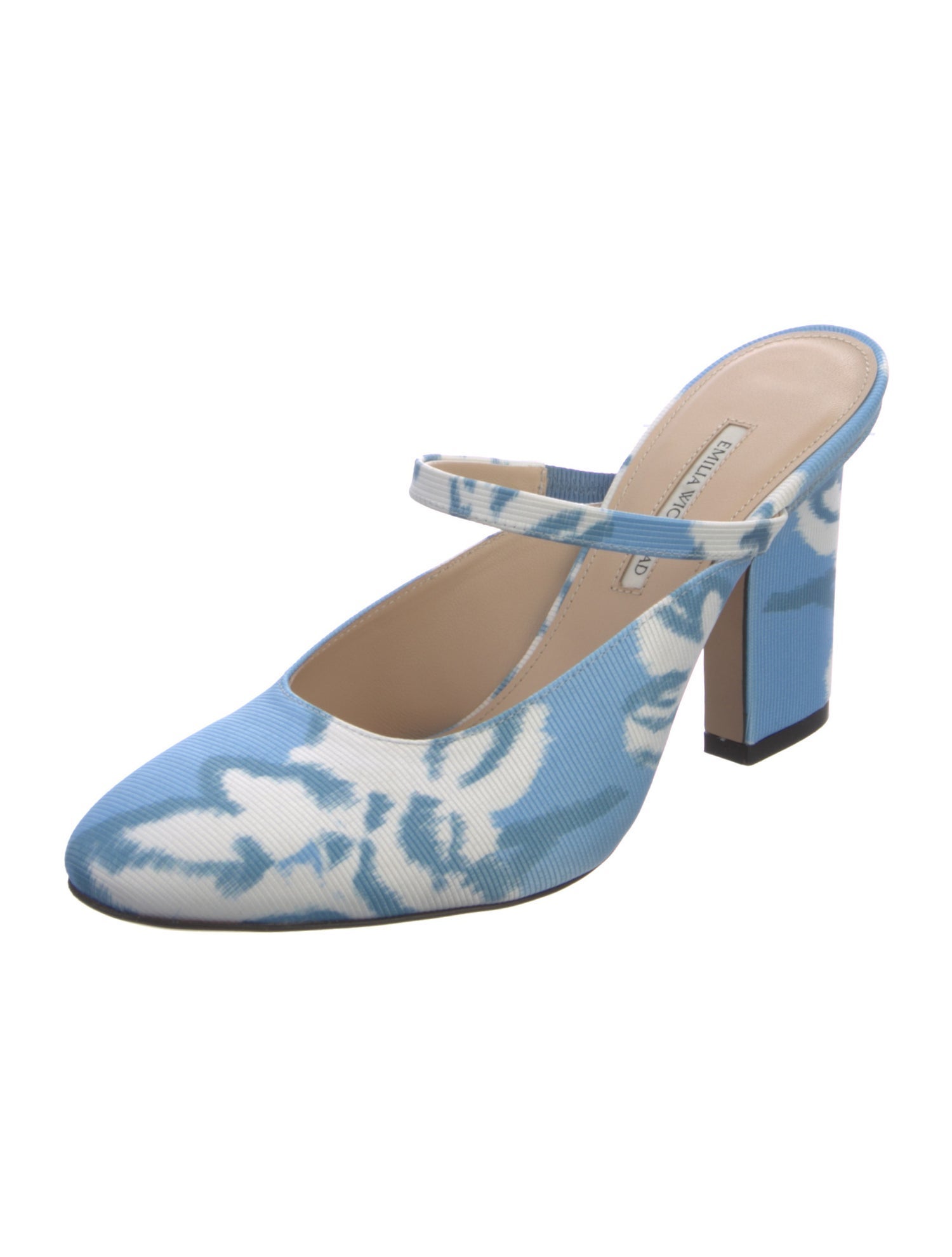 Emilia Wickstead Tie-Dye Print Mules