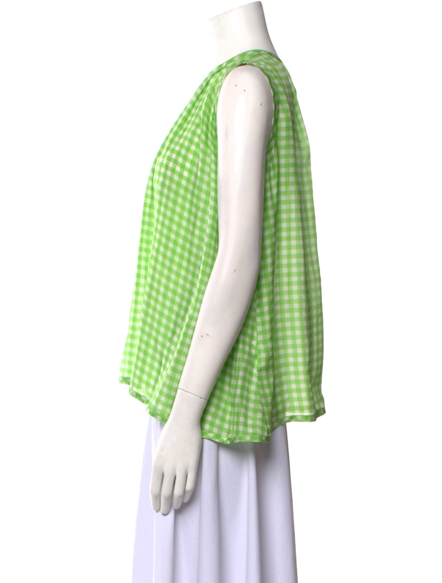 Emilia Wickstead Silk Plaid Print Blouse