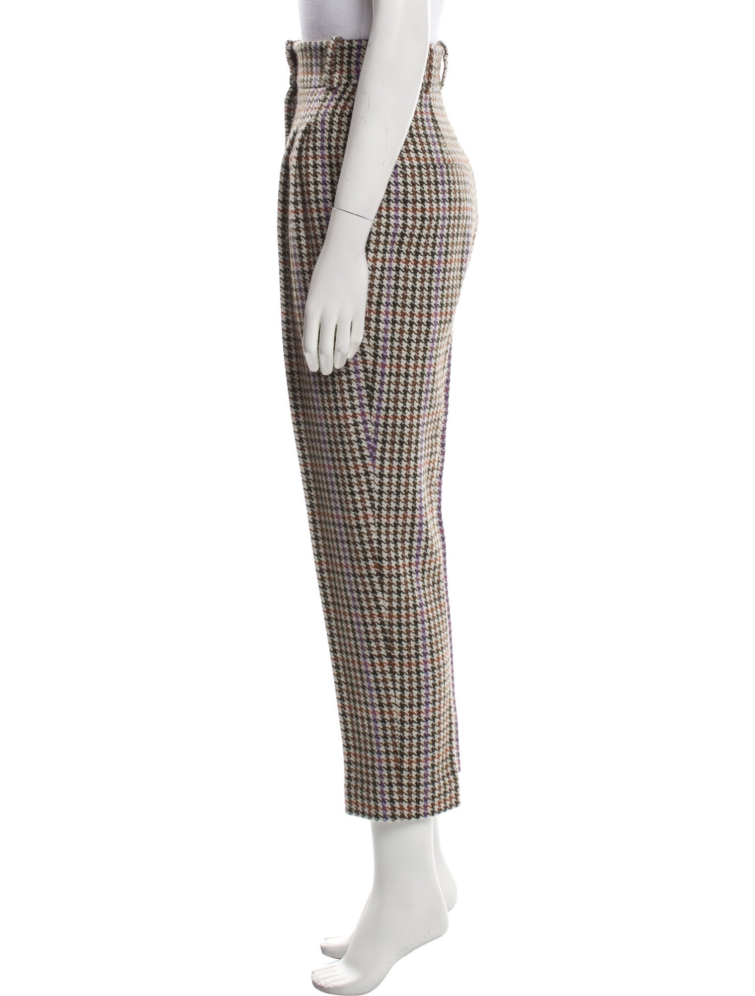 Emilia Wickstead Houndstooth Print Straight Leg Pants