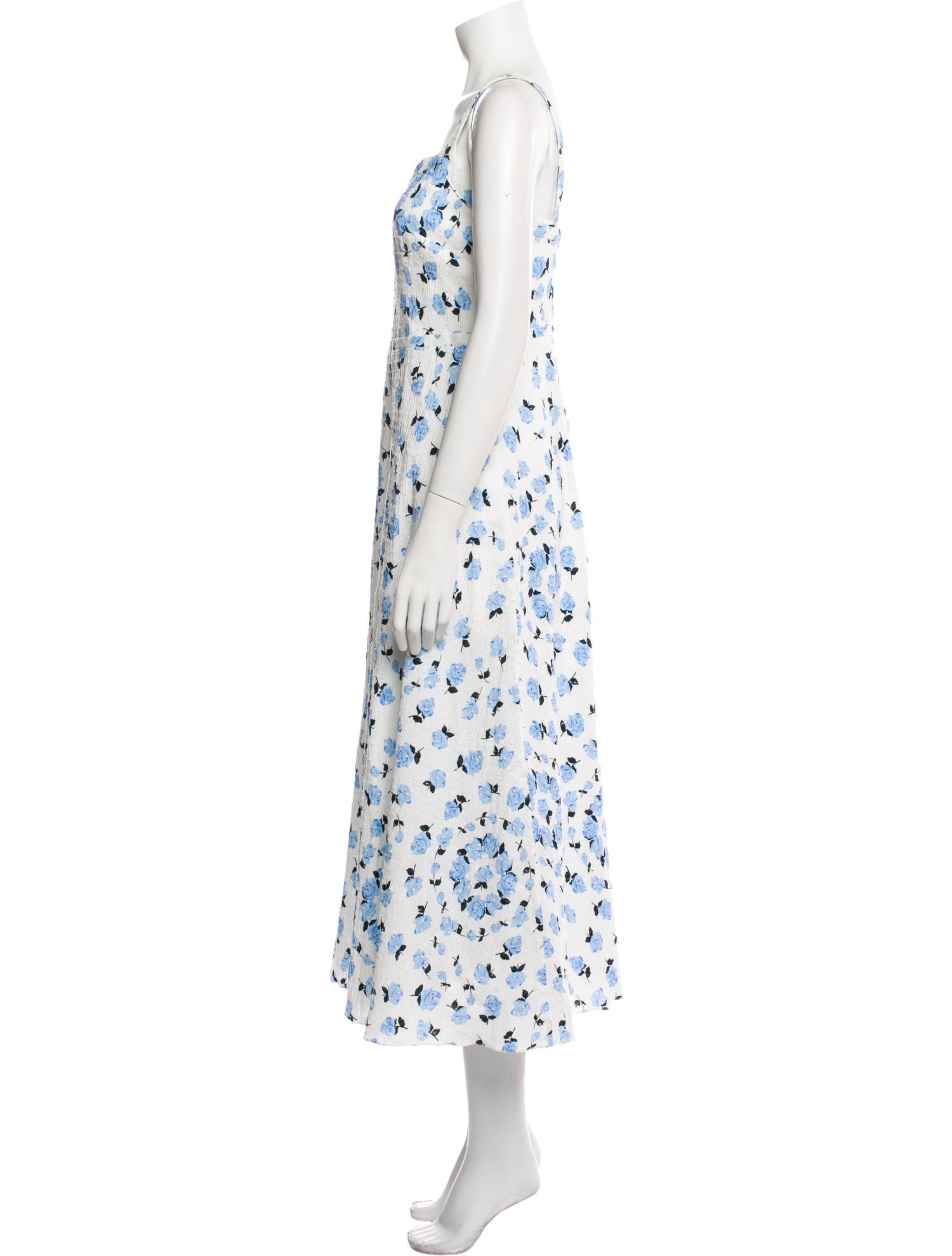 Emilia Wickstead Floral Print Long Dress