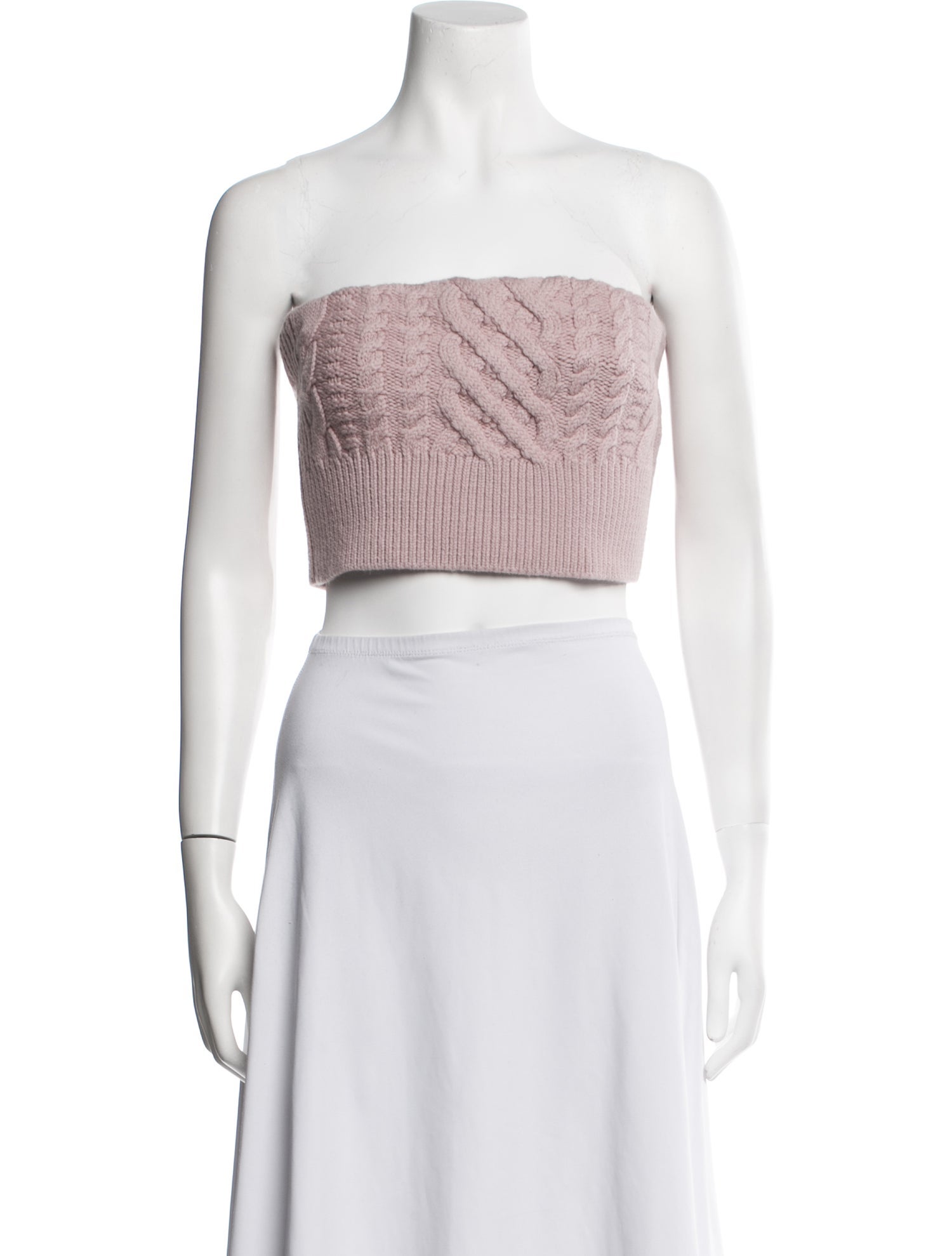 Emilia Wickstead Wool Strapless Crop Top