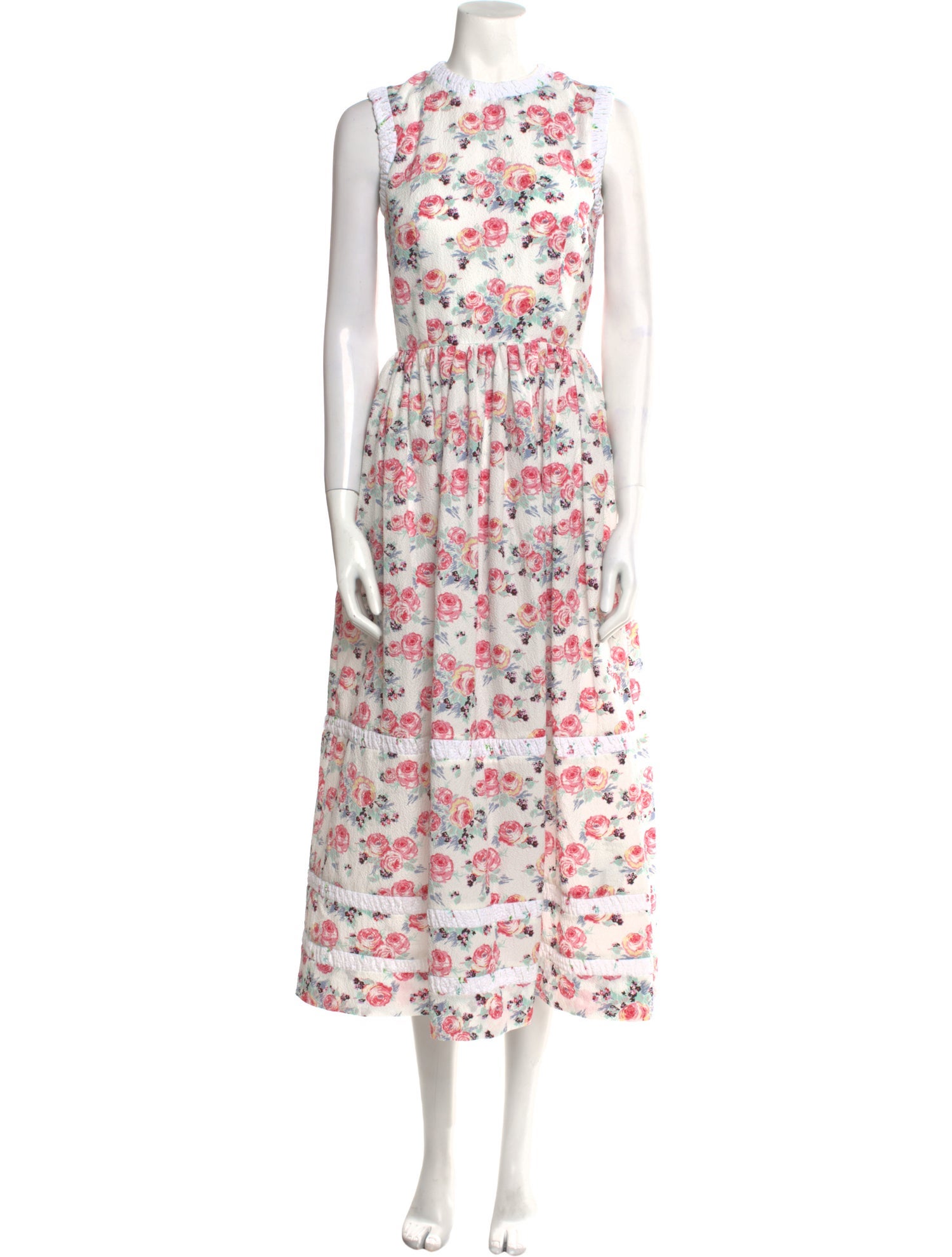 Emilia Wickstead Floral Print Long Dress