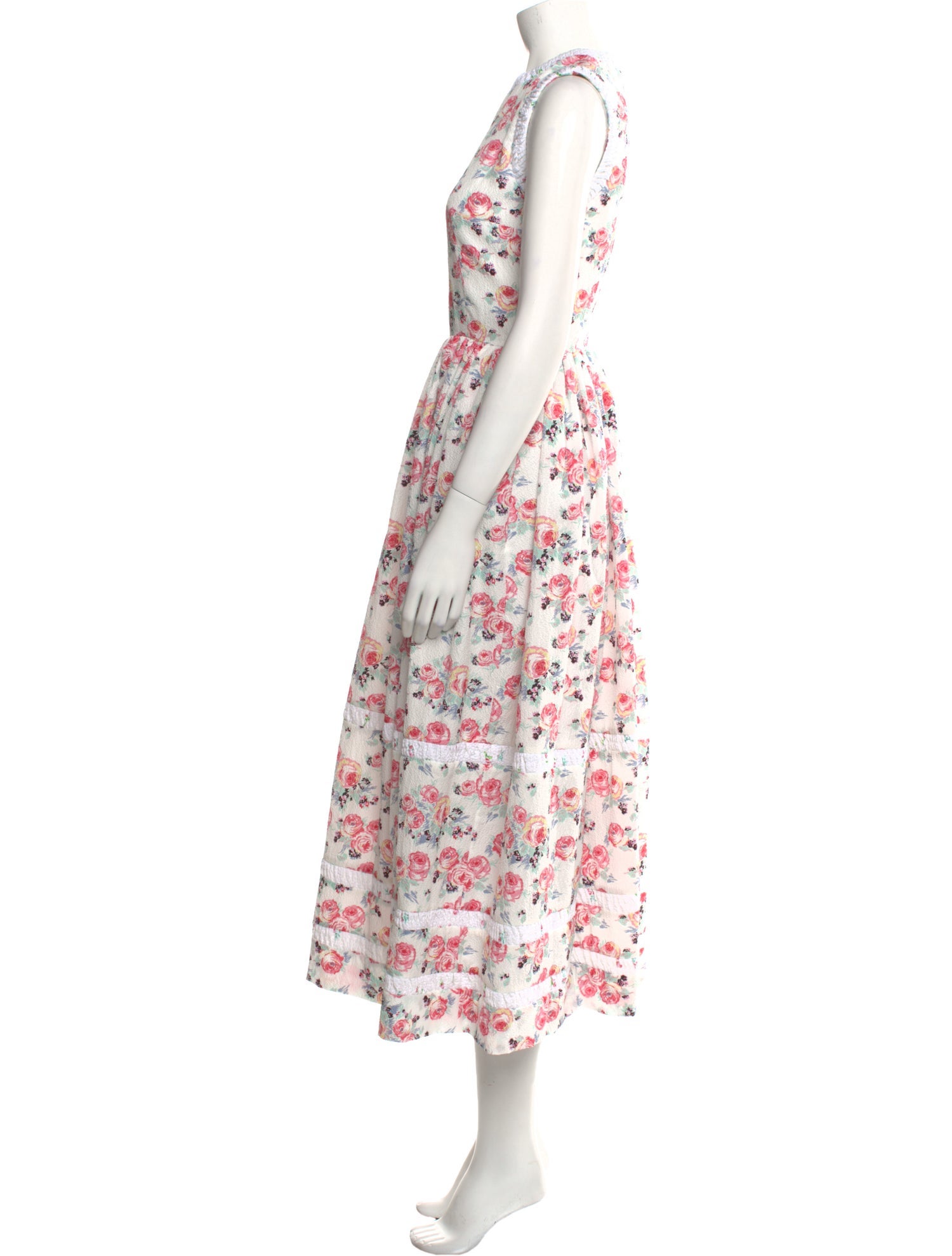 Emilia Wickstead Floral Print Long Dress