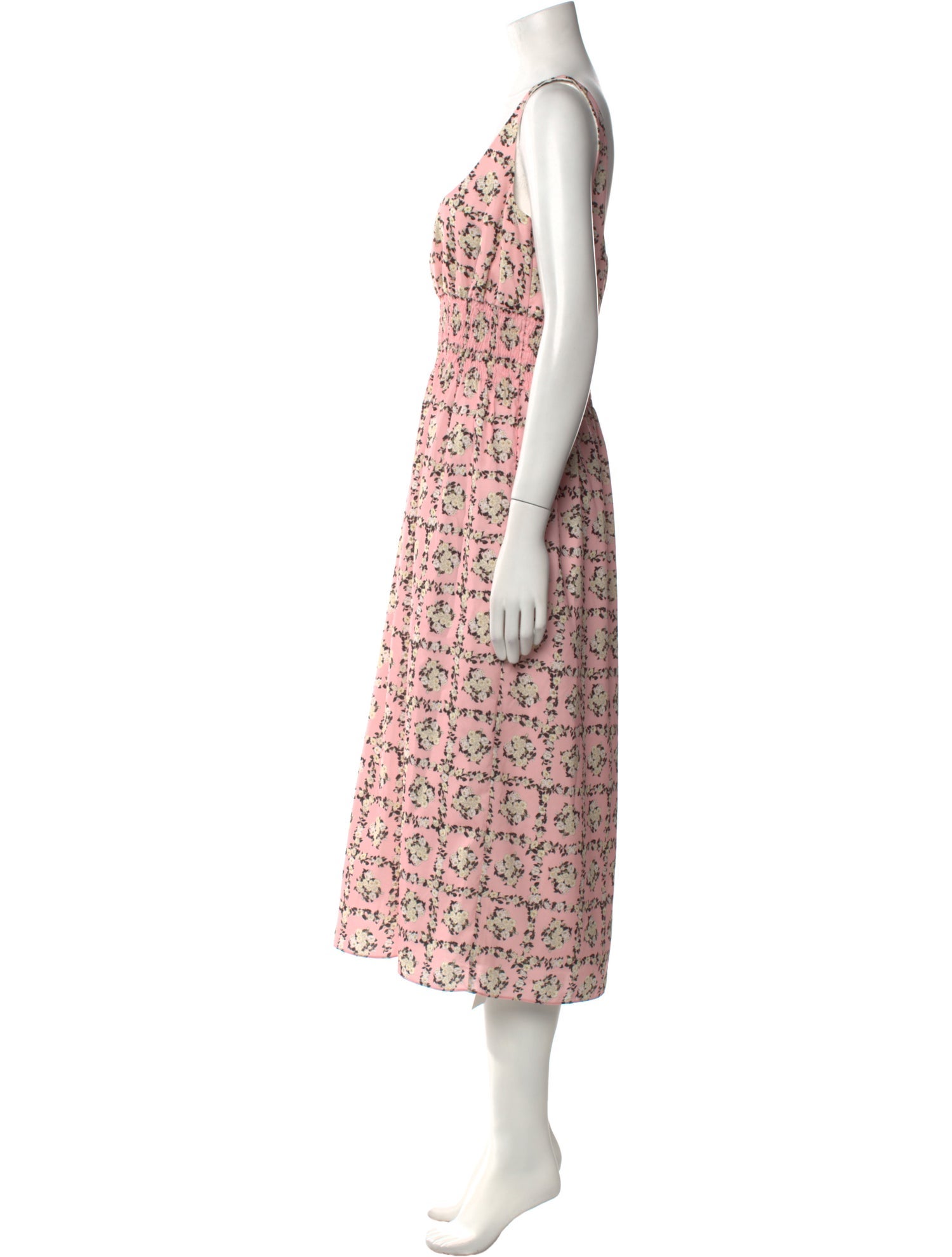 Emilia Wickstead Floral Print Midi Length Dress
