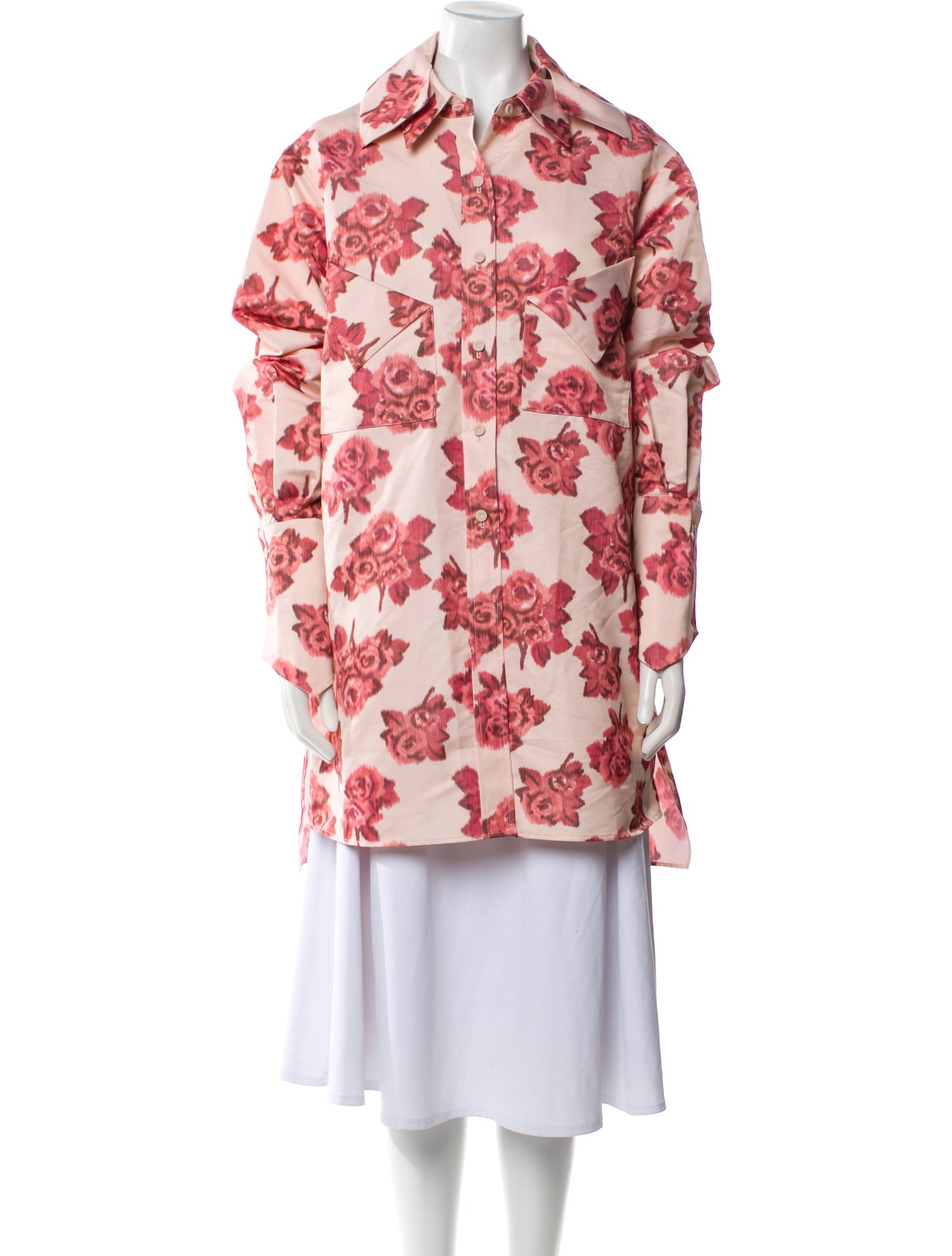 Emilia Wickstead Floral Print Long Sleeve Tunic