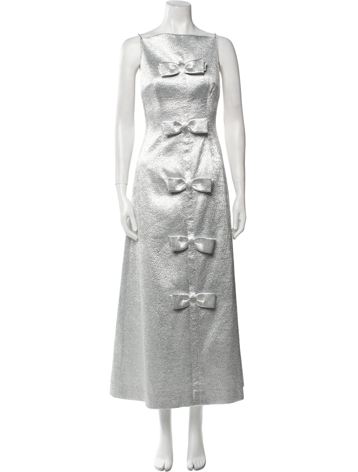 Emilia Wickstead Bateau Neckline Long Dress