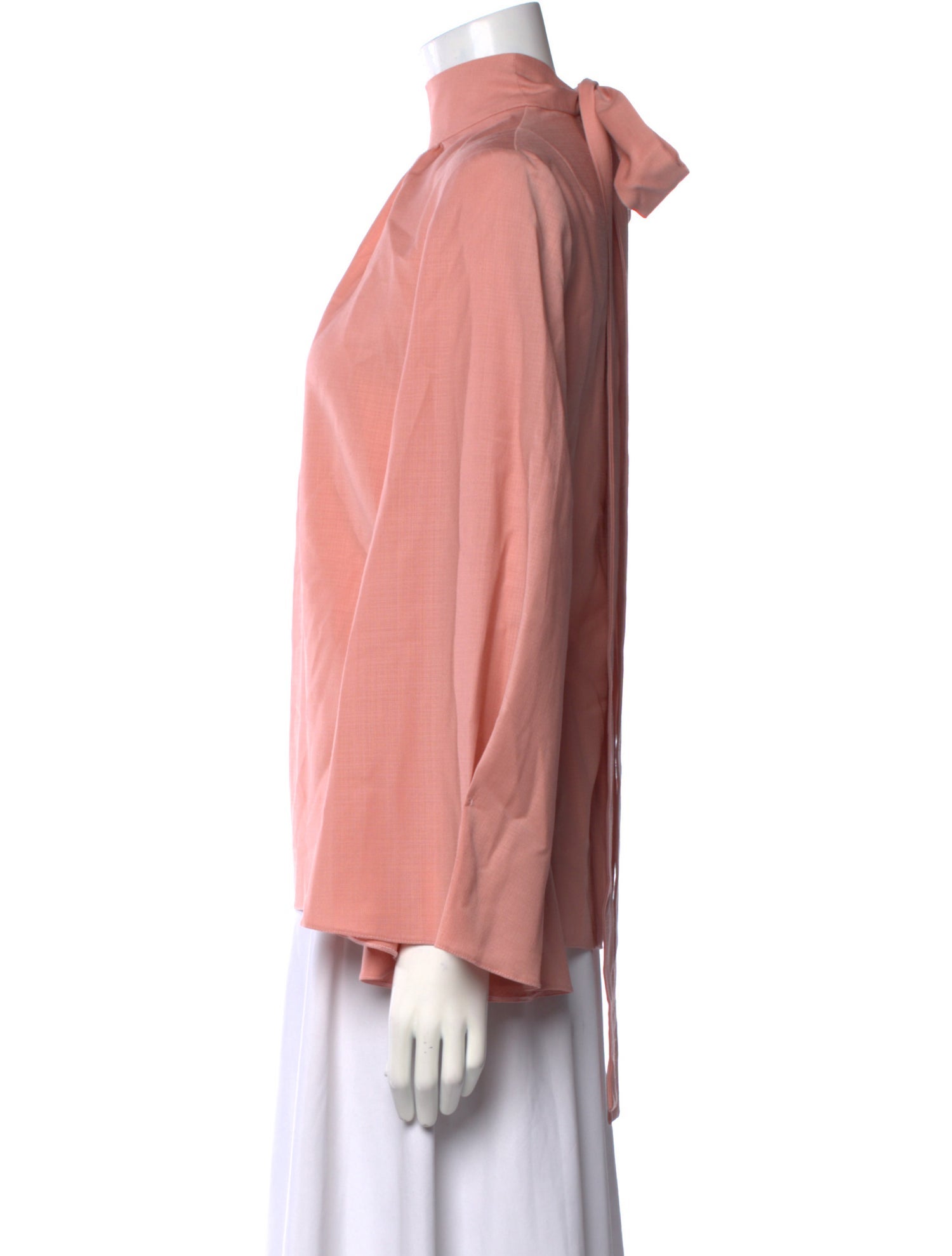 Emilia Wickstead Virgin Wool Mock Neck Blouse