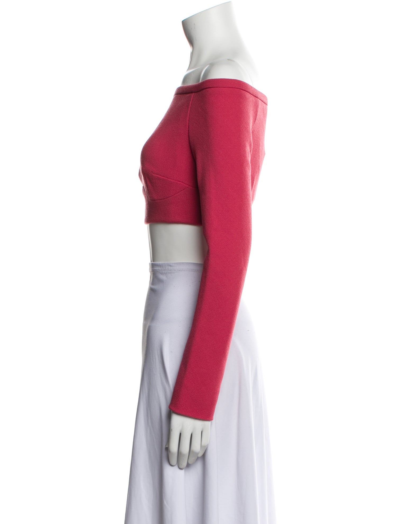 Emilia Wickstead Wool Off-The-Shoulder Crop Top w/ Tags