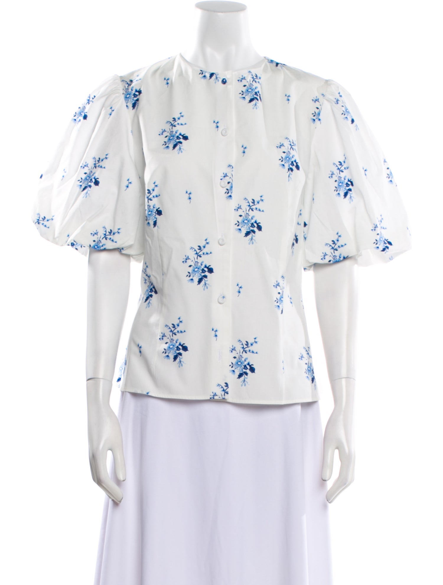 Emilia Wickstead Floral Print Crew Neck Blouse w/ Tags