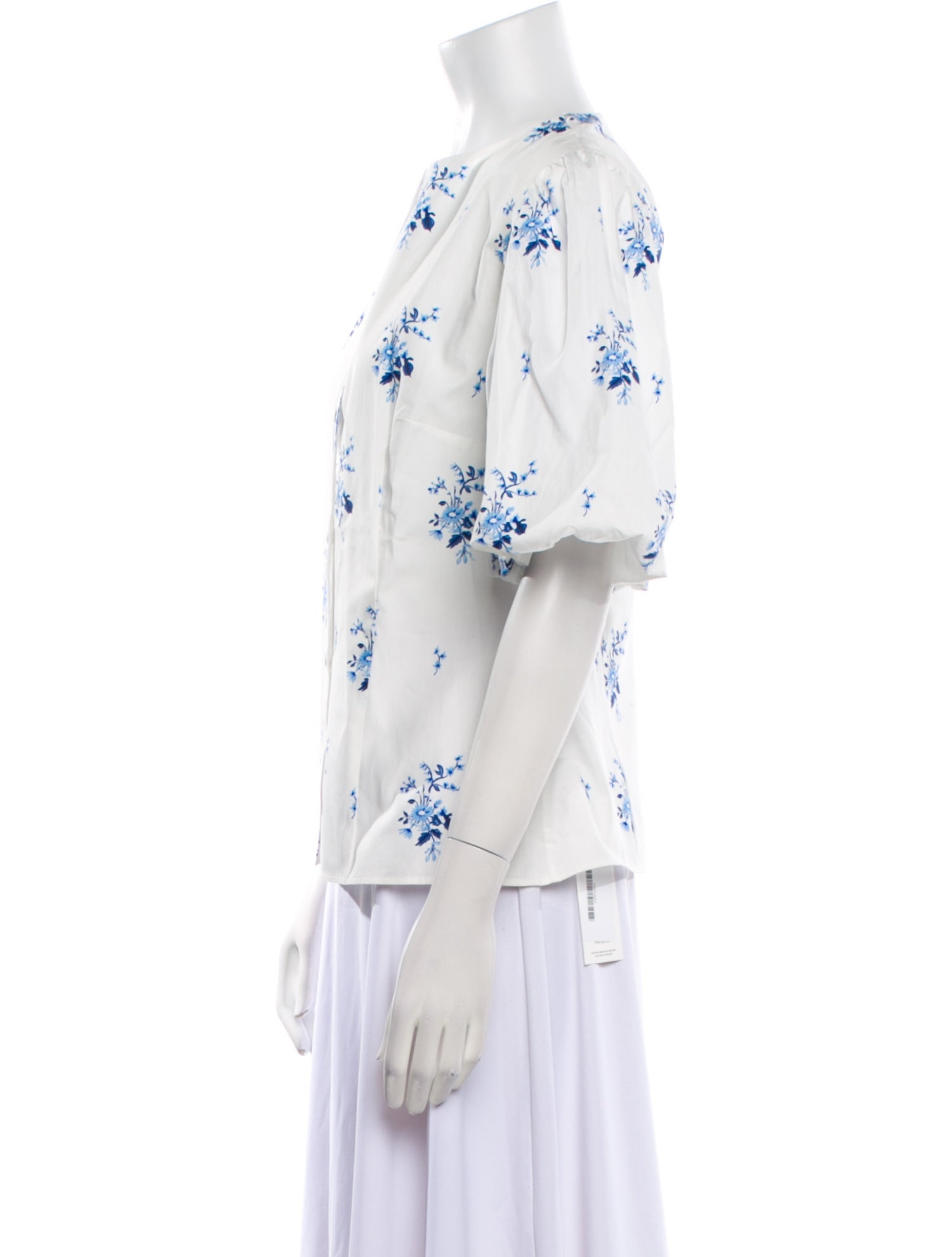 Emilia Wickstead Floral Print Crew Neck Blouse w/ Tags
