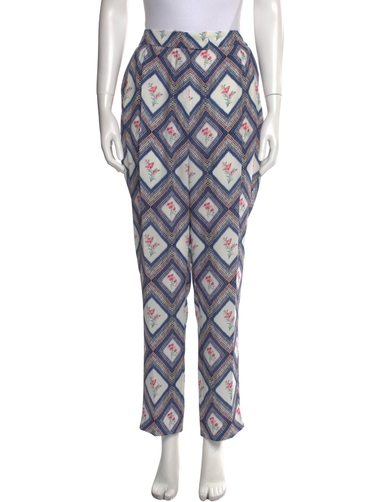 Emilia Wickstead Printed Straight Leg Pants