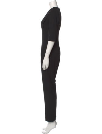 Emilia Wickstead Wool Plunge Neckline Jumpsuit