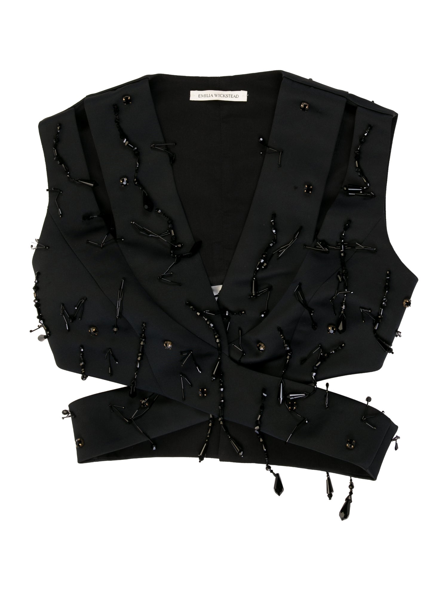 Emilia Wickstead Polka Dot Print V-Neck Bodysuit