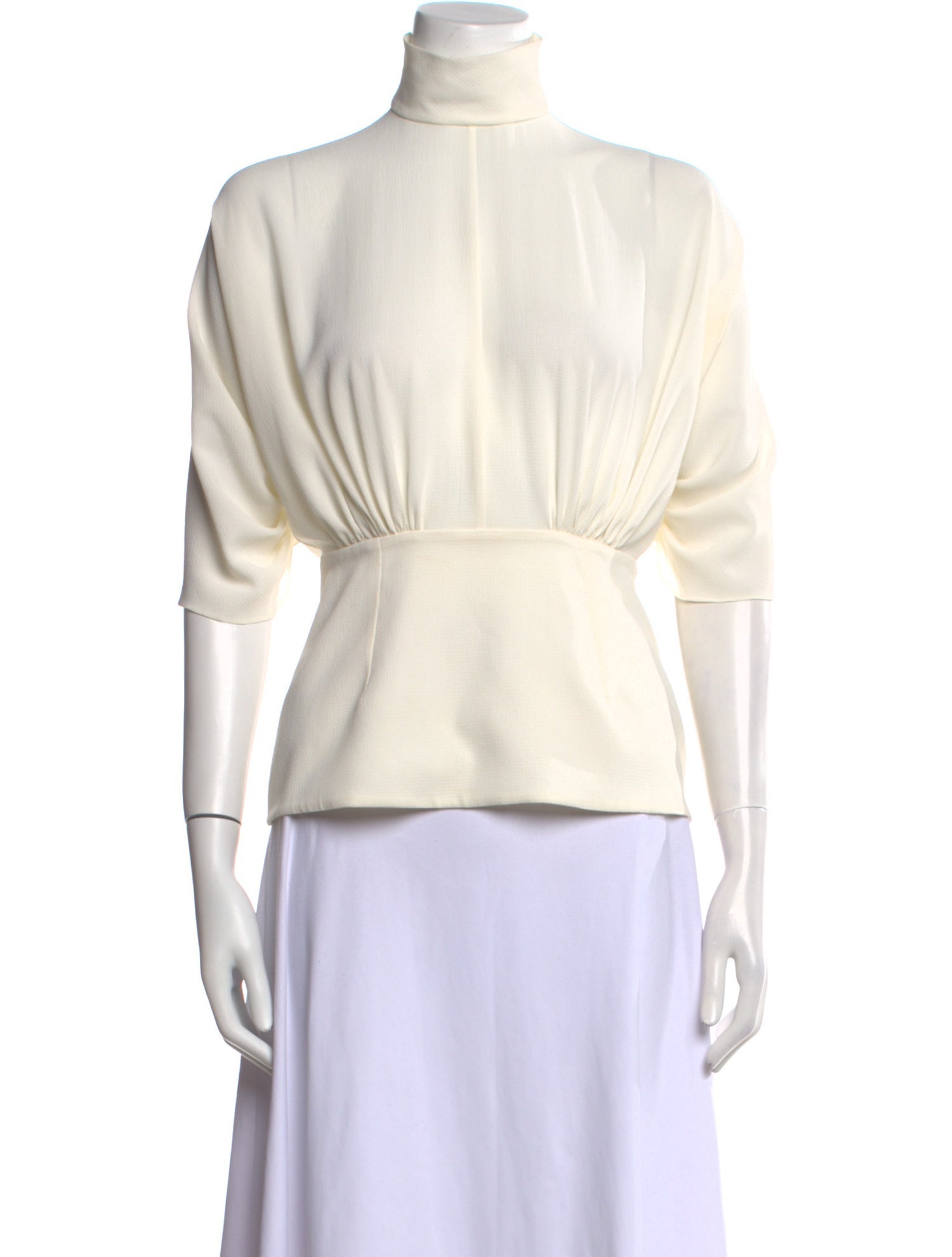 Emilia Wickstead Turtleneck Three-Quarter Sleeve Top