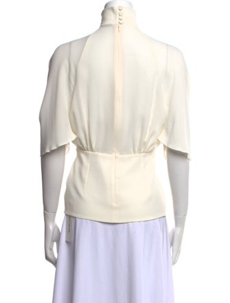 Emilia Wickstead Turtleneck Three-Quarter Sleeve Top
