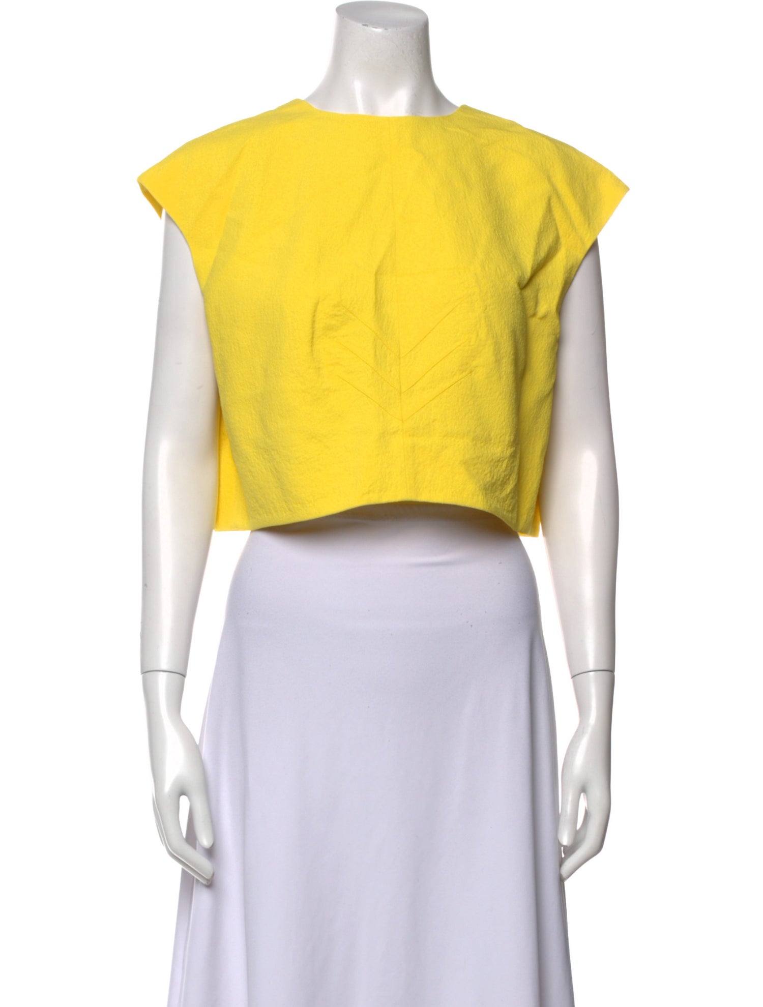 Emilia Wickstead Bateau Neckline Short Sleeve Crop Top w/ Tags