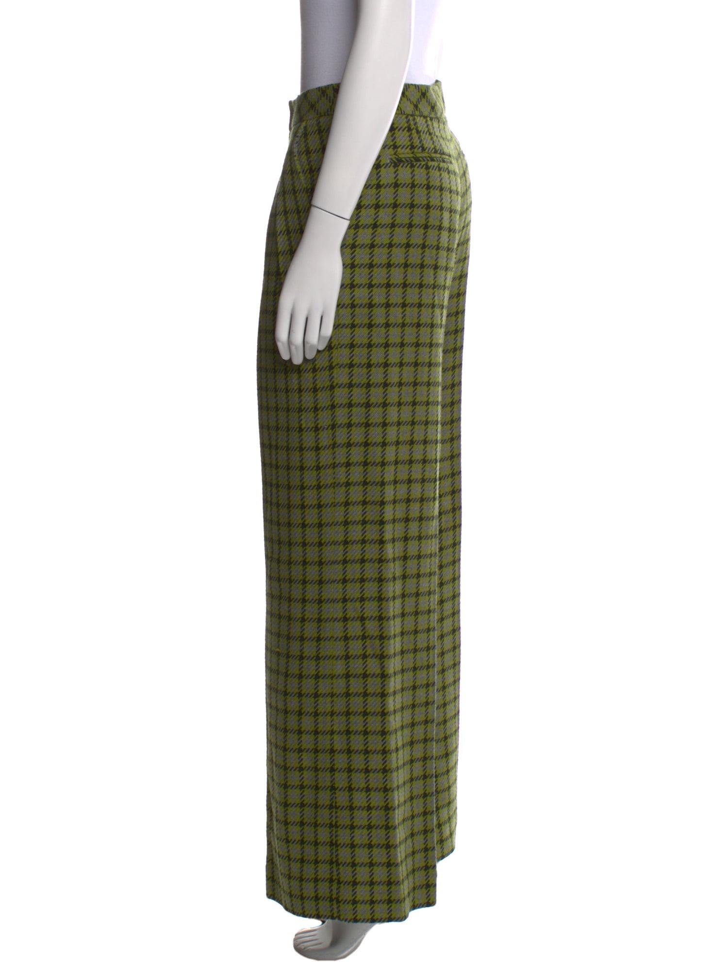 Emilia Wickstead Plaid Print Wide Leg Pants w/ Tags