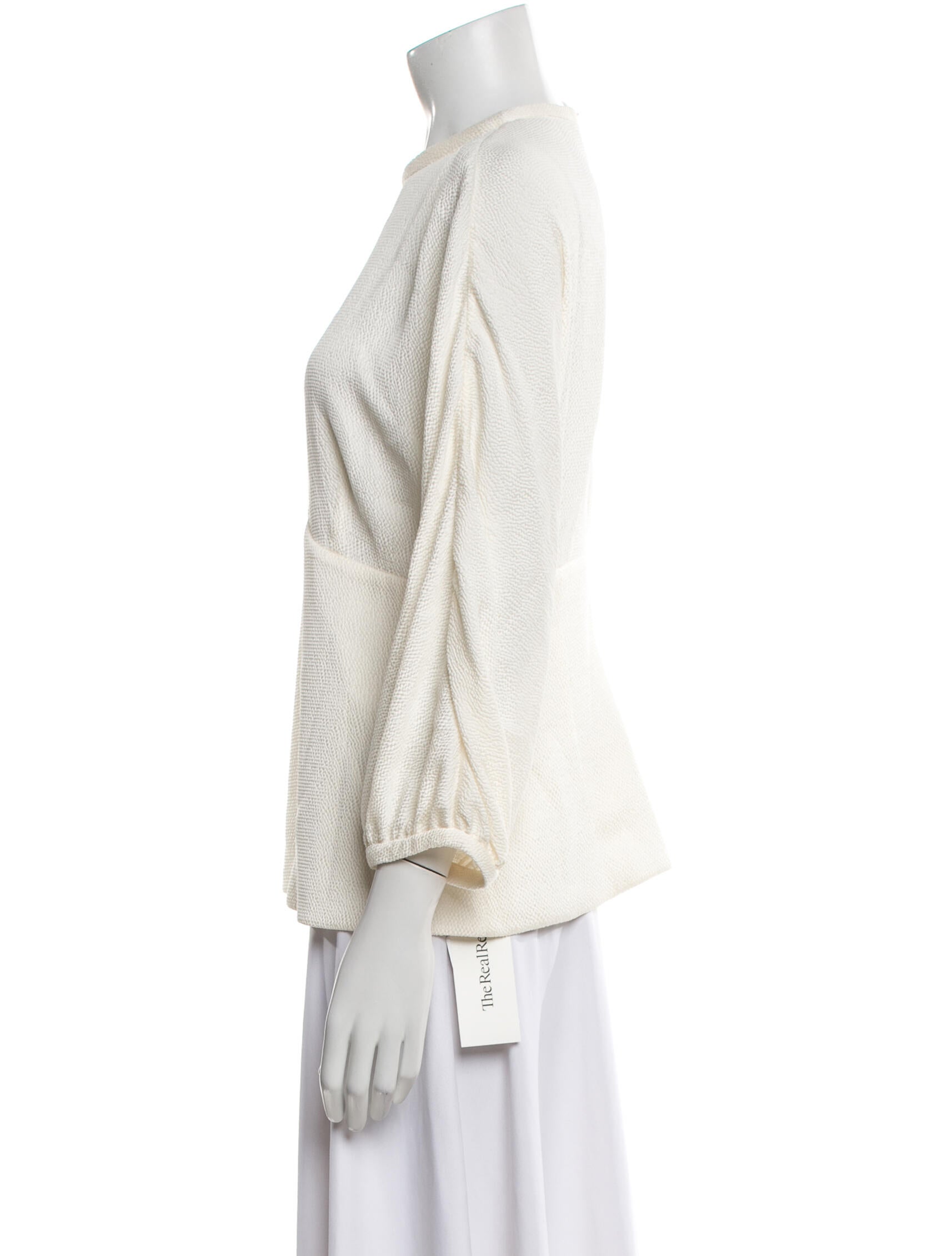 Emilia Wickstead Silk Mock Neck Sweatshirt