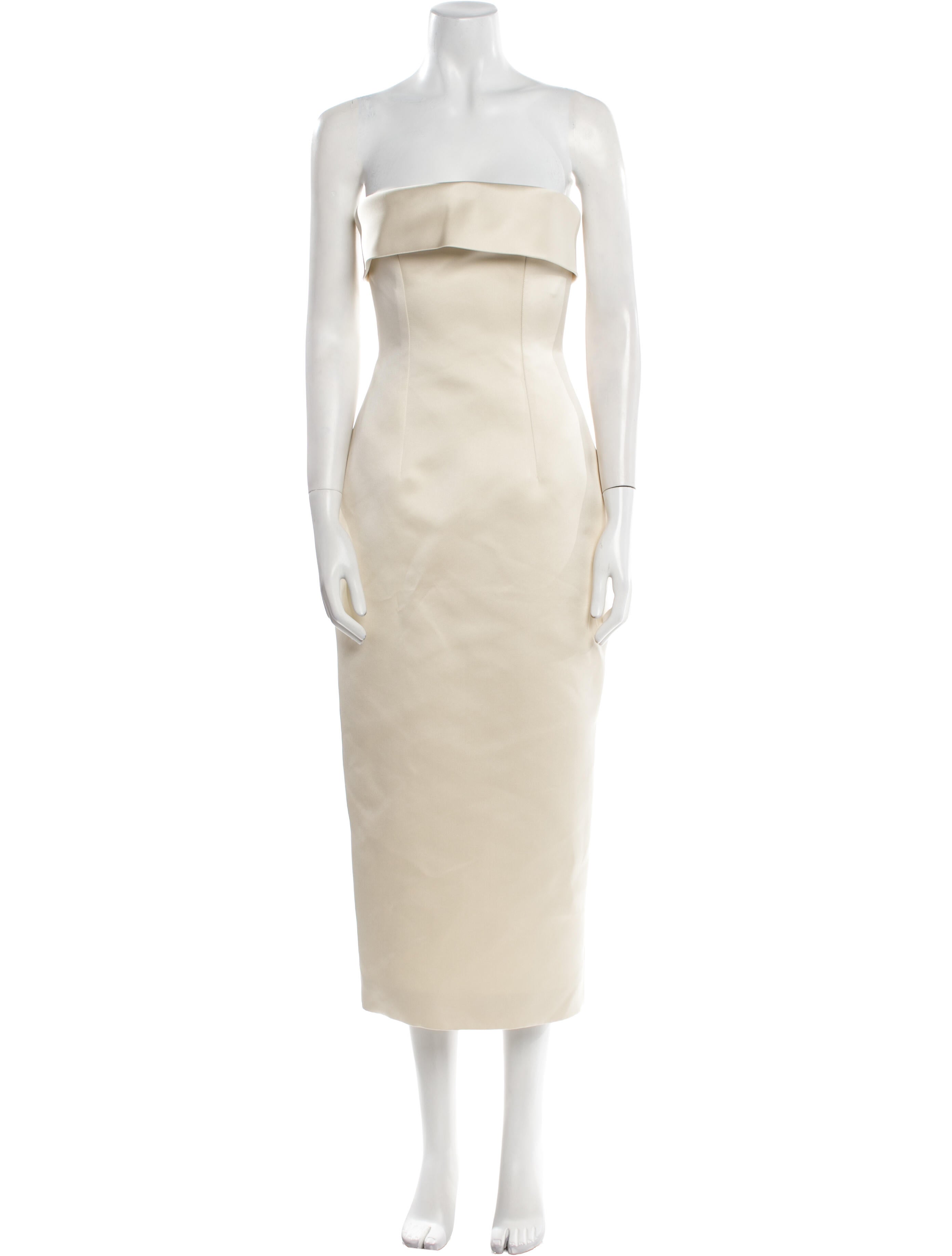 Emilia Wickstead Strapless Midi Length Dress