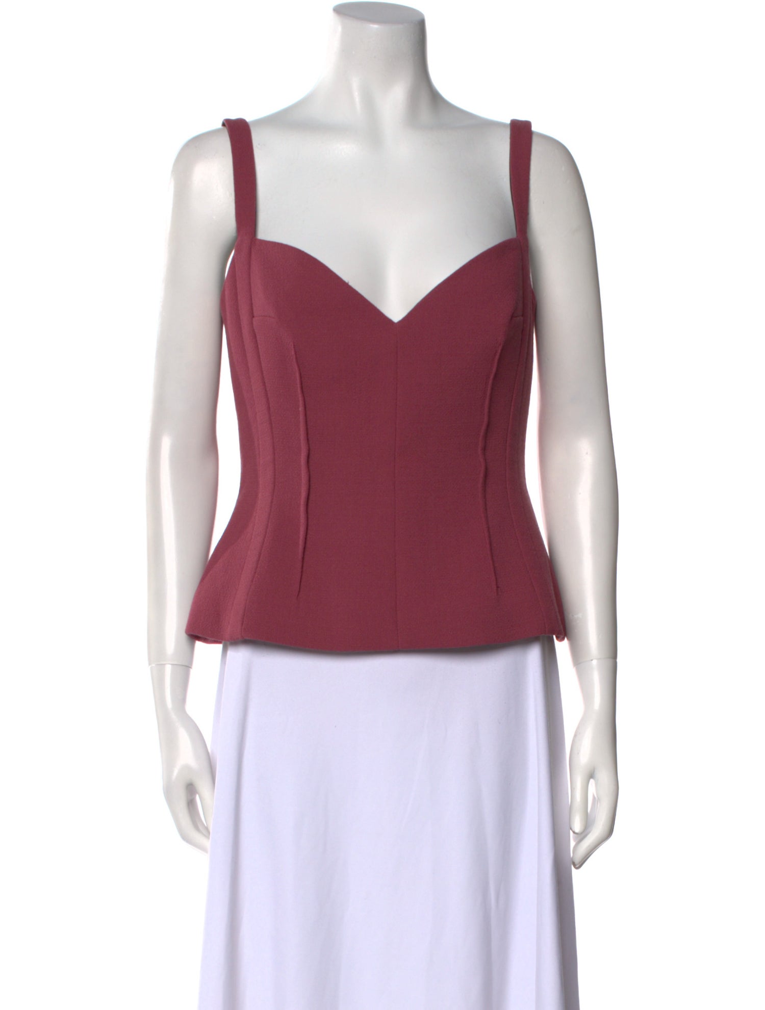 Emilia Wickstead Wool V-Neck Crop Top