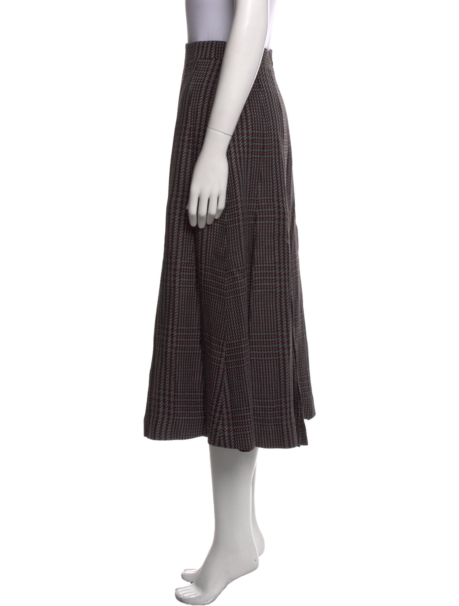 Emilia Wickstead Plaid Print Midi Length Skirt w/ Tags