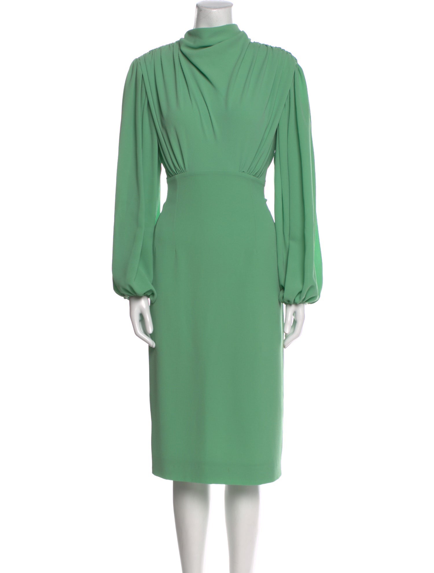 Emilia Wickstead Cowl Neck Midi Length Dress