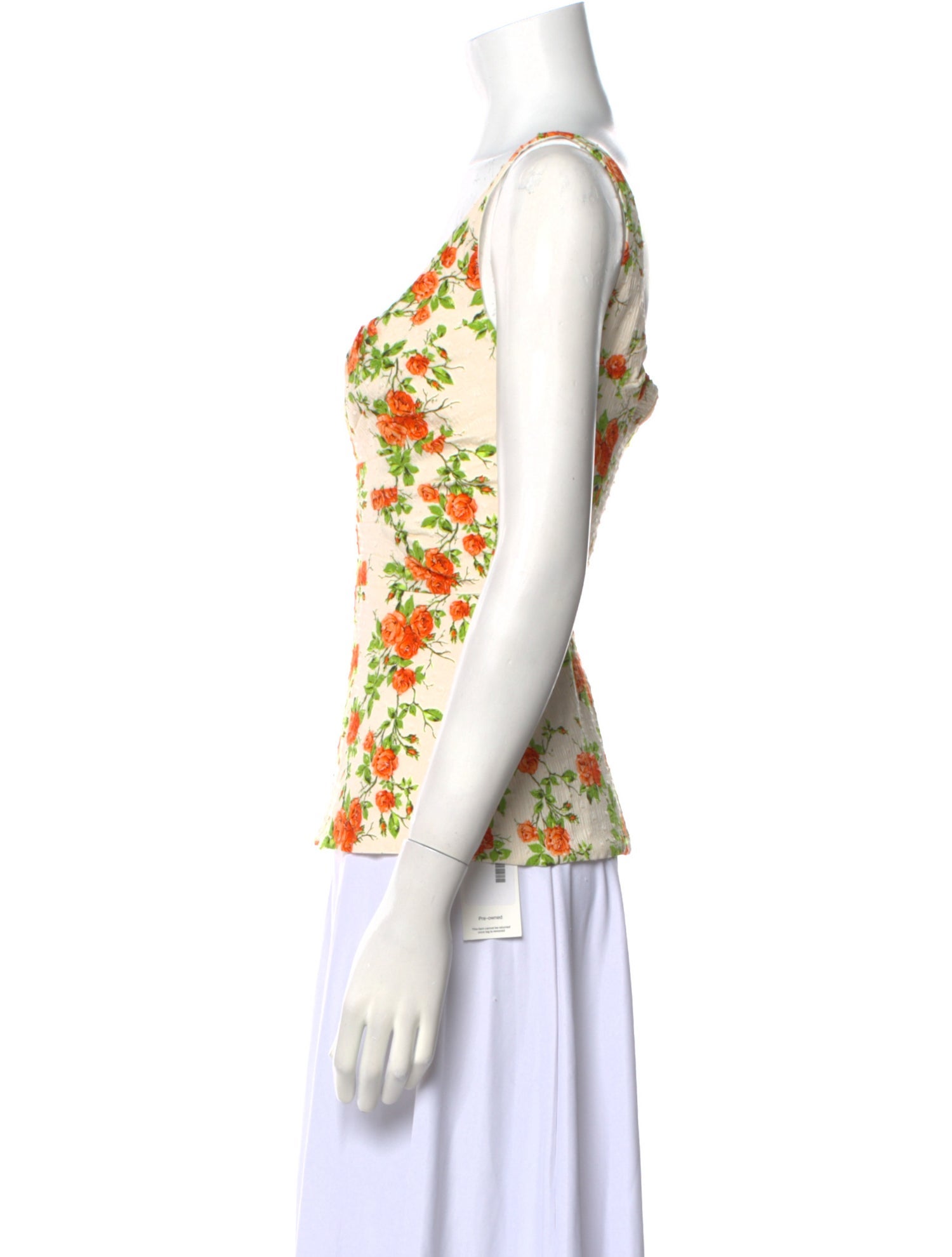 Emilia Wickstead Floral Print Square Neckline Top