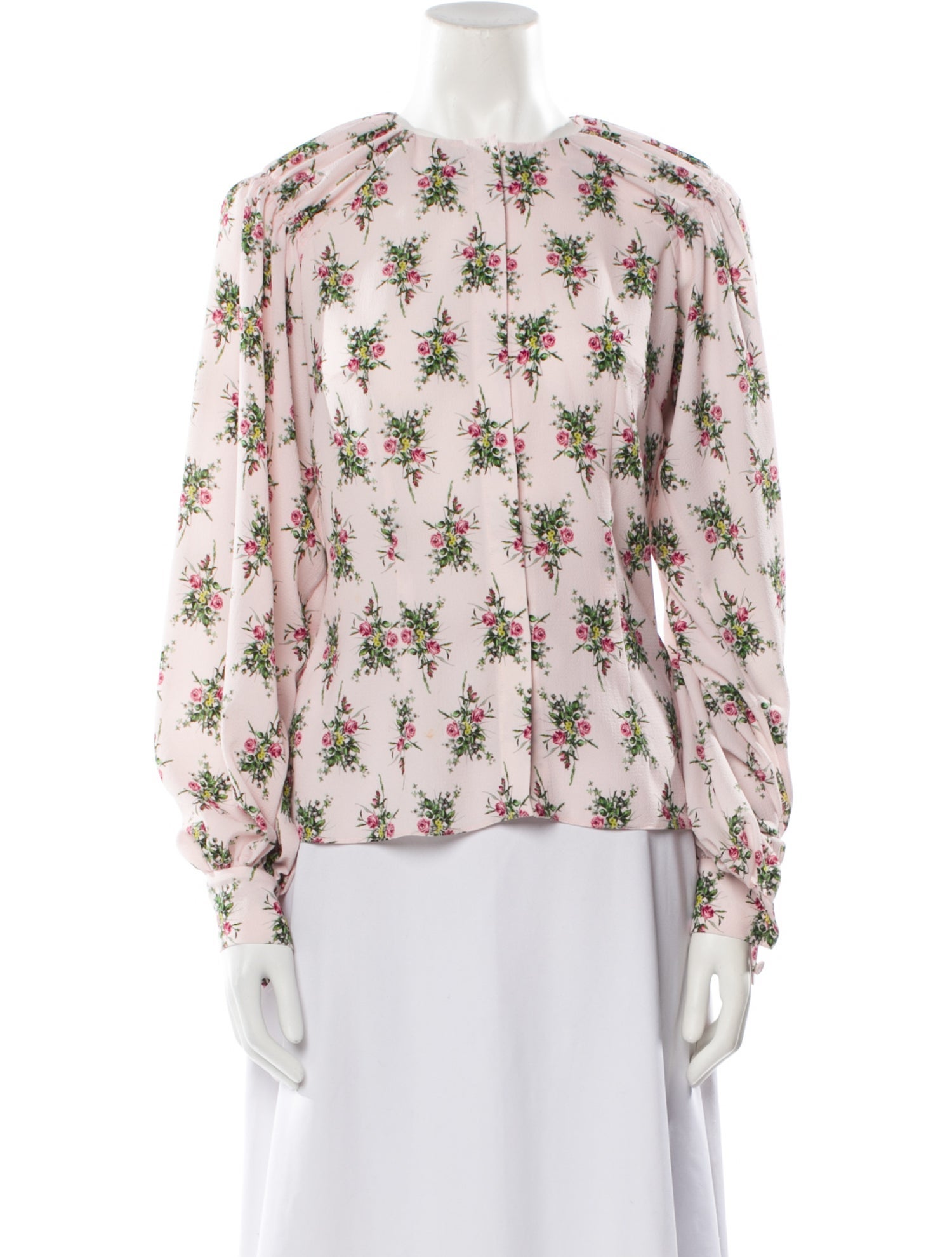 Emilia Wickstead Floral Print Crew Neck Blouse